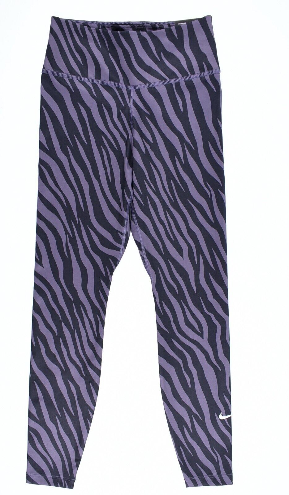 NIKE One Icon Clash Women's Zebra Print Leggings, Purple/Black, size XS /UK 8