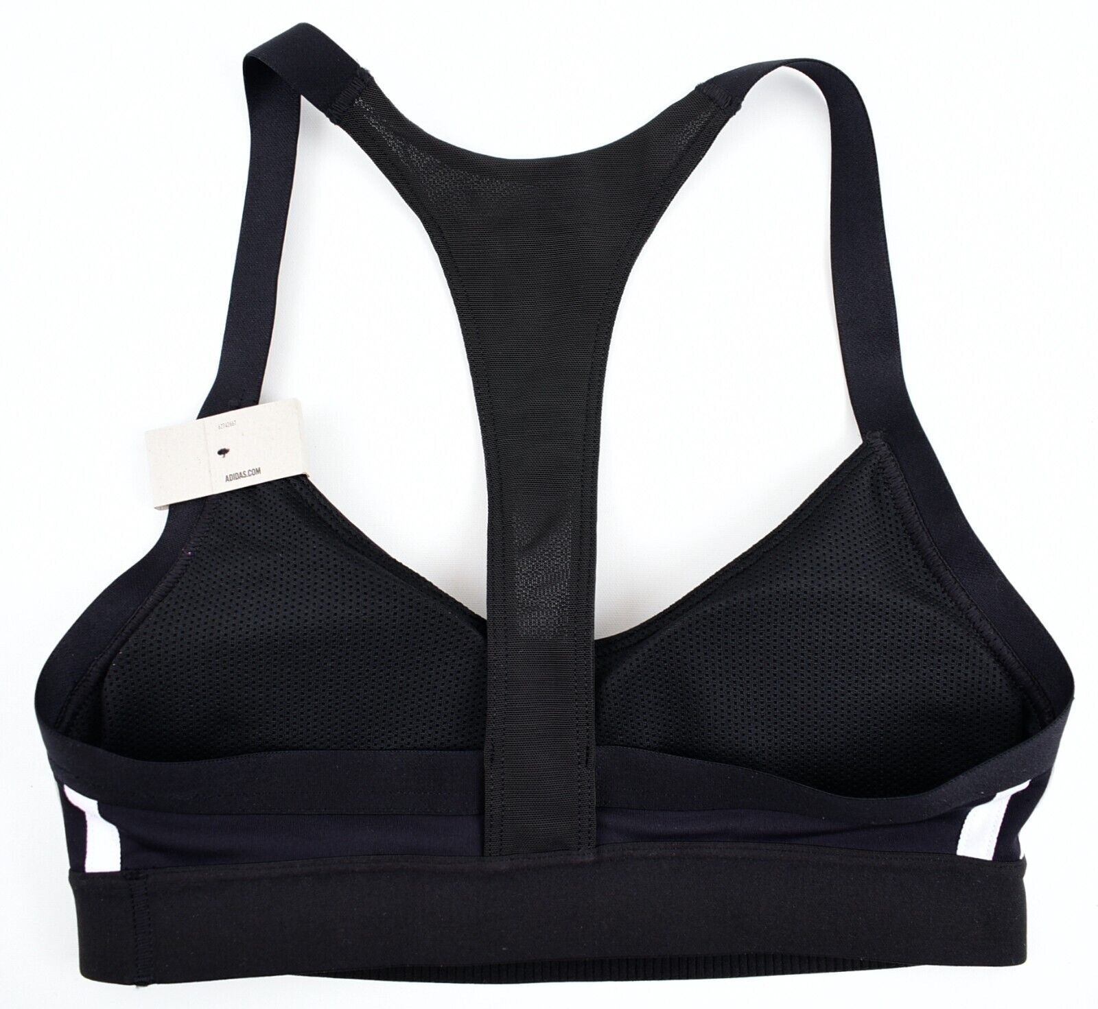 ADIDAS Women's ALL ME 3-Stripe Light Support Sports Bra, Black, size XS /UK 4-6