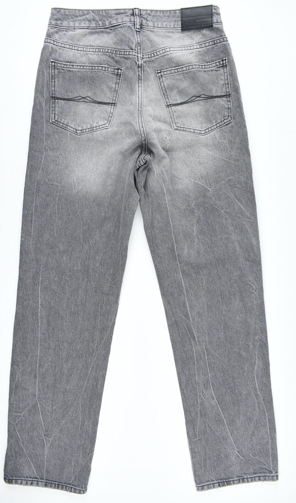 JACK WILLS Women's MADDISON High Rise Straight Leg Jeans, Grey, size W28 R
