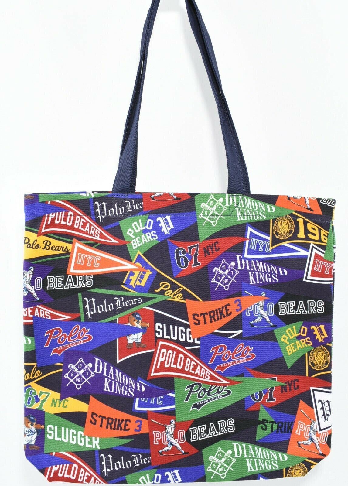 POLO RALPH LAUREN Colourful Printed Canvas Bag, 40cmx36cm