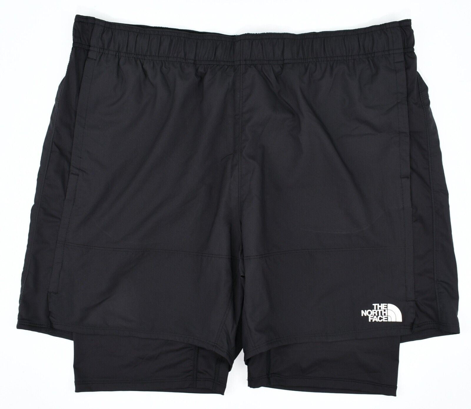 THE NORTH FACE Men's 2-in-1 Active Trail Dual Shorts, Black, size XL