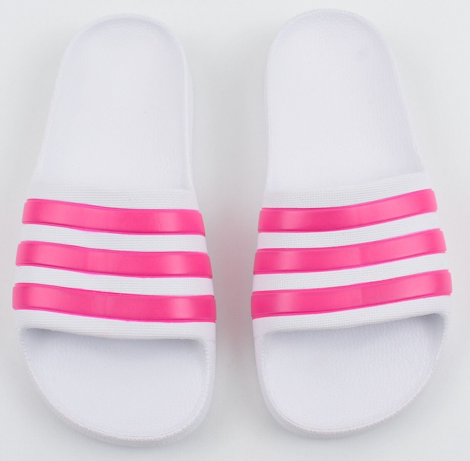 ADIDAS Girls' Kids' ADILETTE AQUA Sliders Sandals, White/Pink, UK 2 /EU 34