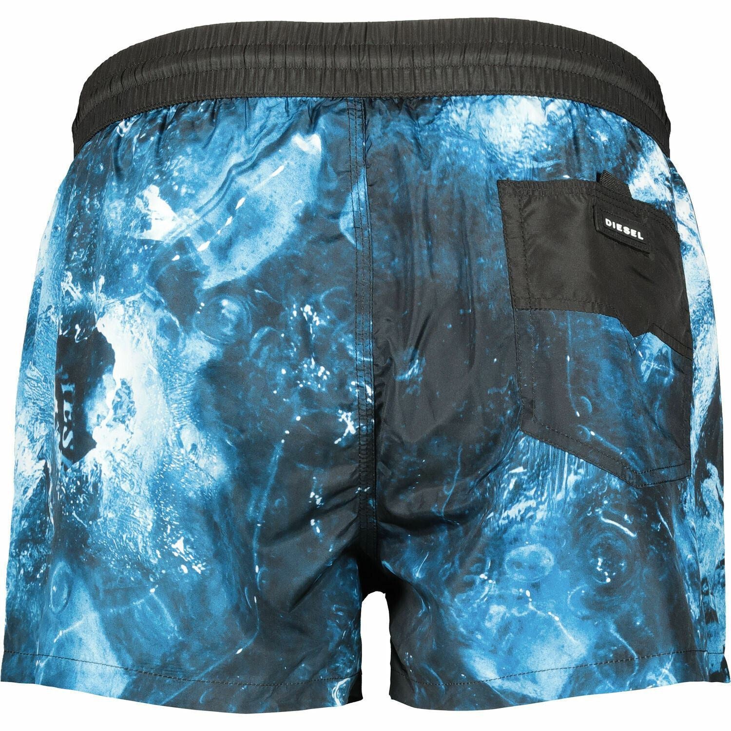 DIESEL Men's Blue Graphic Print Swim Shorts, Size Large