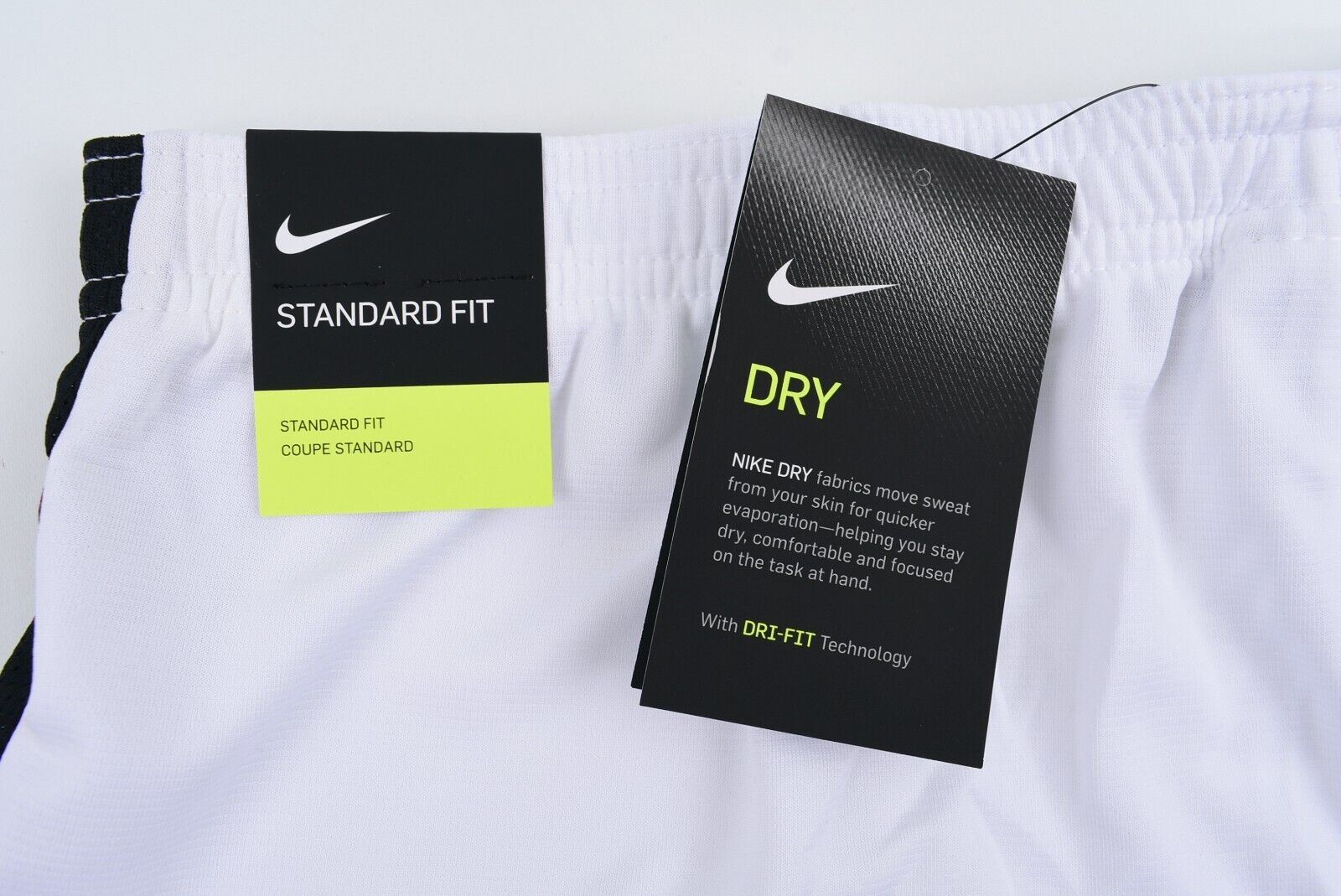 NIKE Women's DriFit Academy Football /Training Shorts, White/Black, size XL