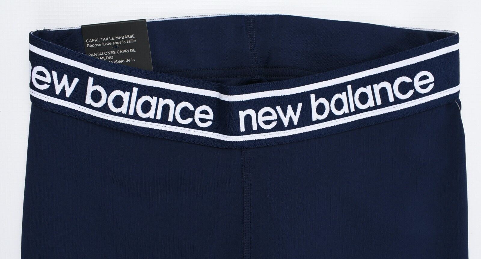 NEW BALANCE Women's Core Run Capri Leggings, Mid Rise, Navy Blue, size XS (UK 8)