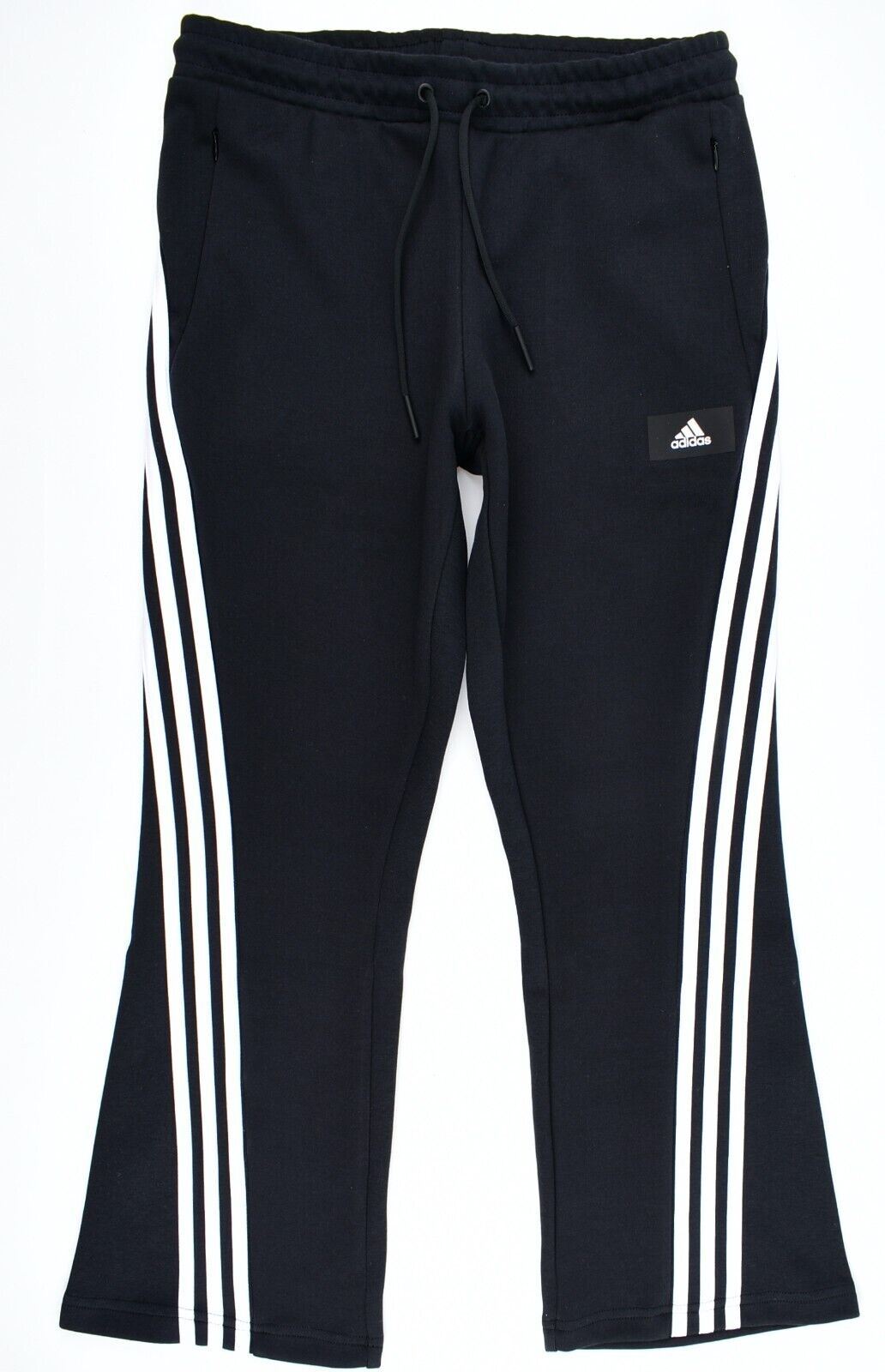 ADIDAS Women's FUTURE ICONS Cropped Flared Joggers, Black, size S /UK 8-10