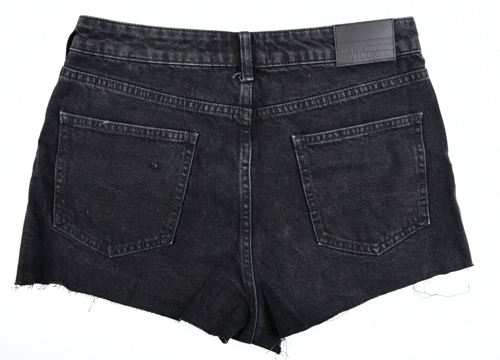 JACK WILLS Women's FINCHLEY Denim Hot Pants Shorts, Black, size M /UK 12