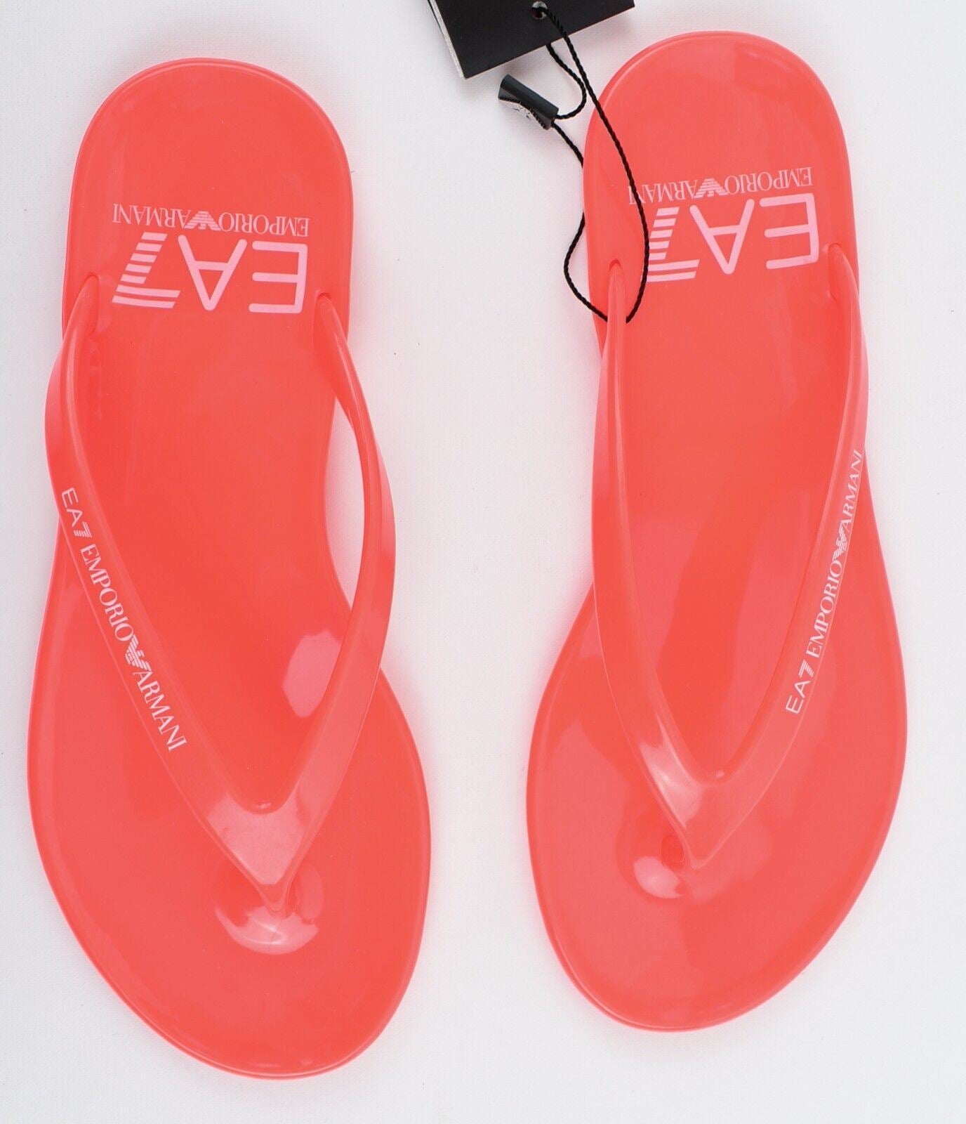 EA7 EMPORIO ARMANI Women's SEAWORLD Jelly Flip Flops, Fluo Coral, size UK 3.5