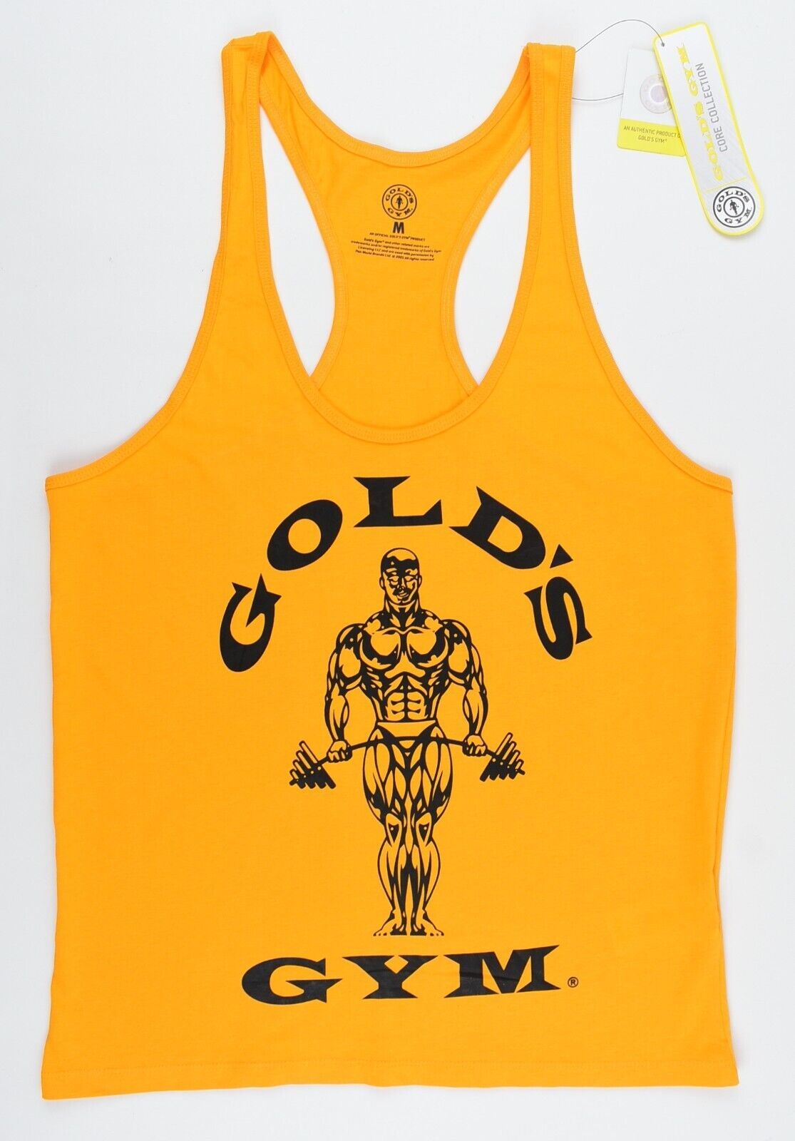 GOLD'S GYM Core Collection Men's MUSCLE JOE Vest Top, Gold Yellow, size XL