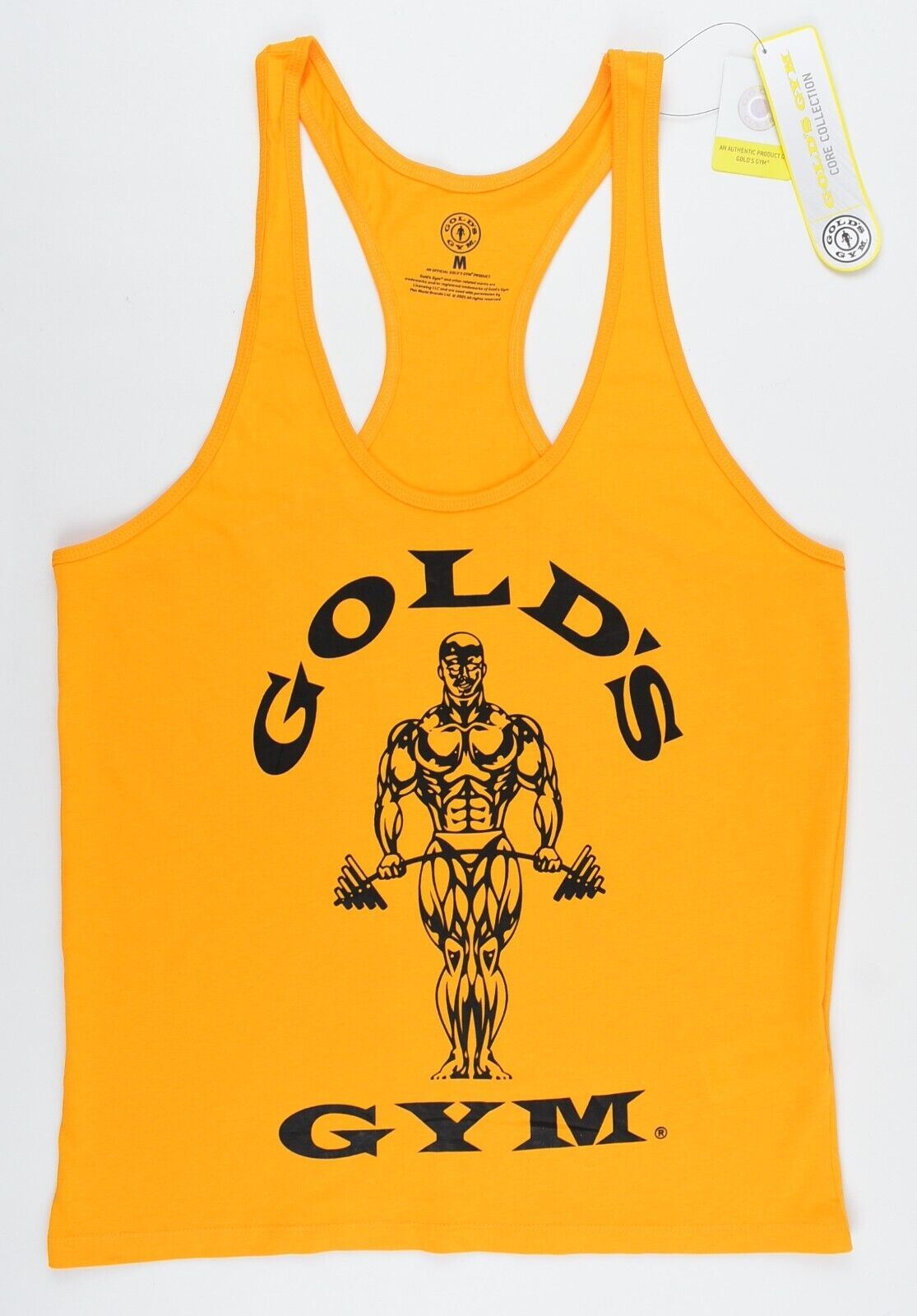 GOLD'S GYM Core Collection Men's MUSCLE JOE Vest Top, Gold Yellow, size M