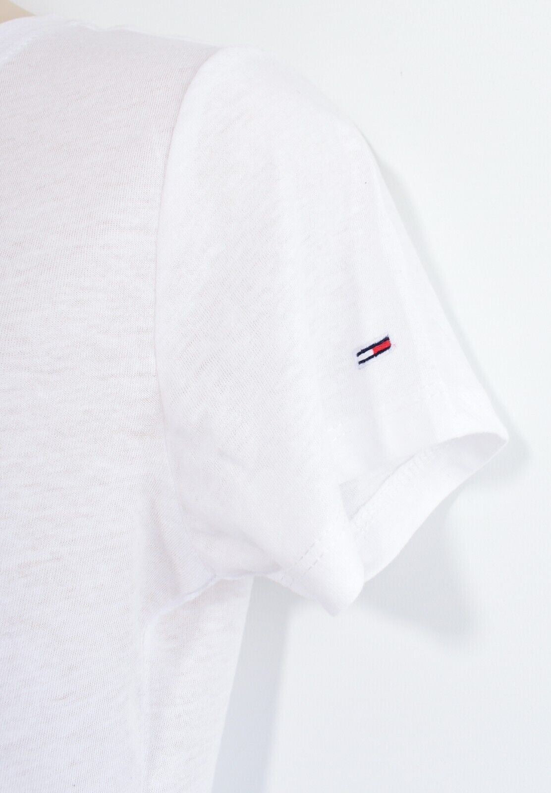 TOMMY HILFIGER - TOMMY JEANS Women's Slim Fit T-shirt, White, size S /UK 10