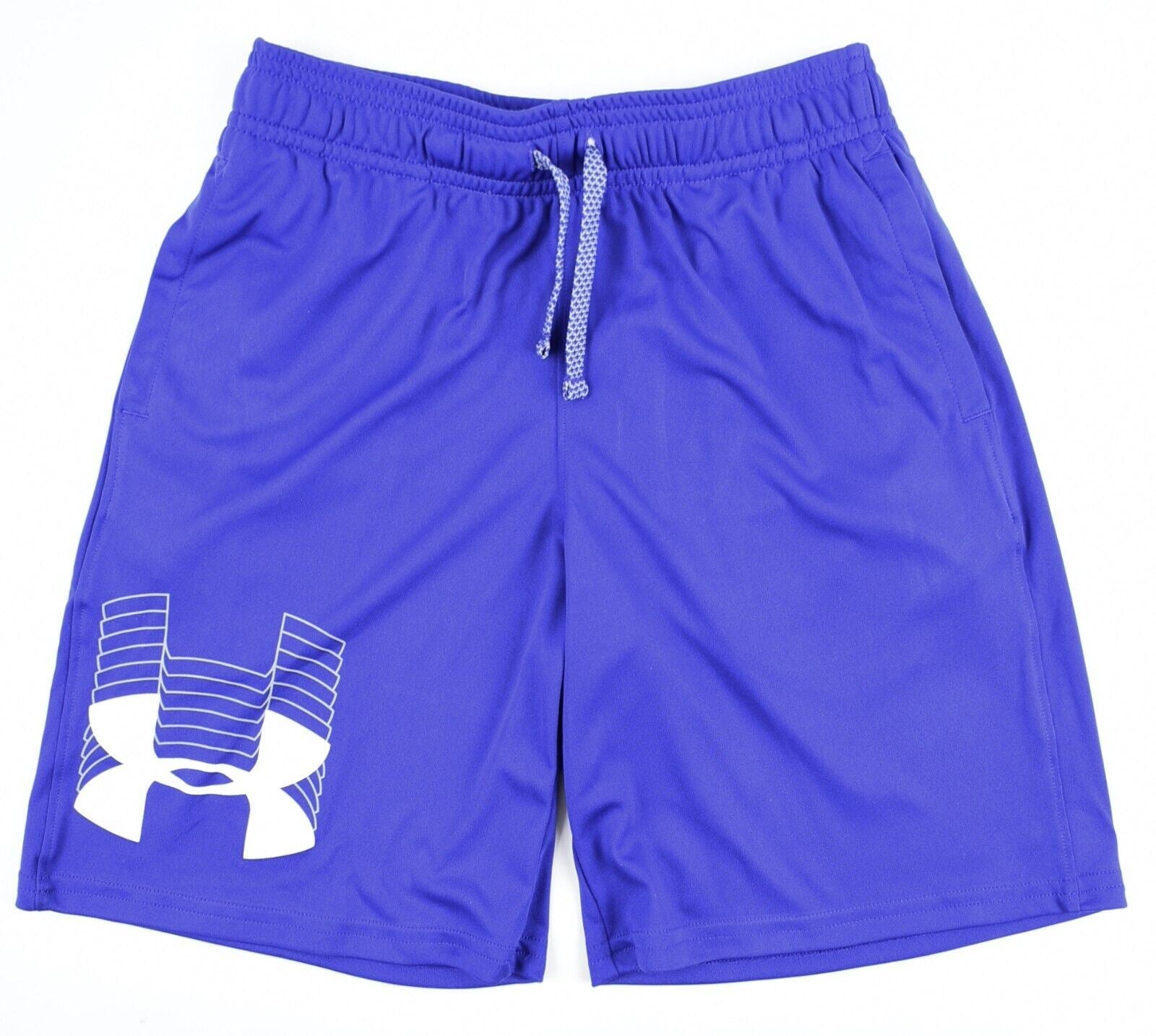 UNDER ARMOUR Boys' UA PROTOTYPE LOGO Performance Shorts, Blue, size 7-8 years