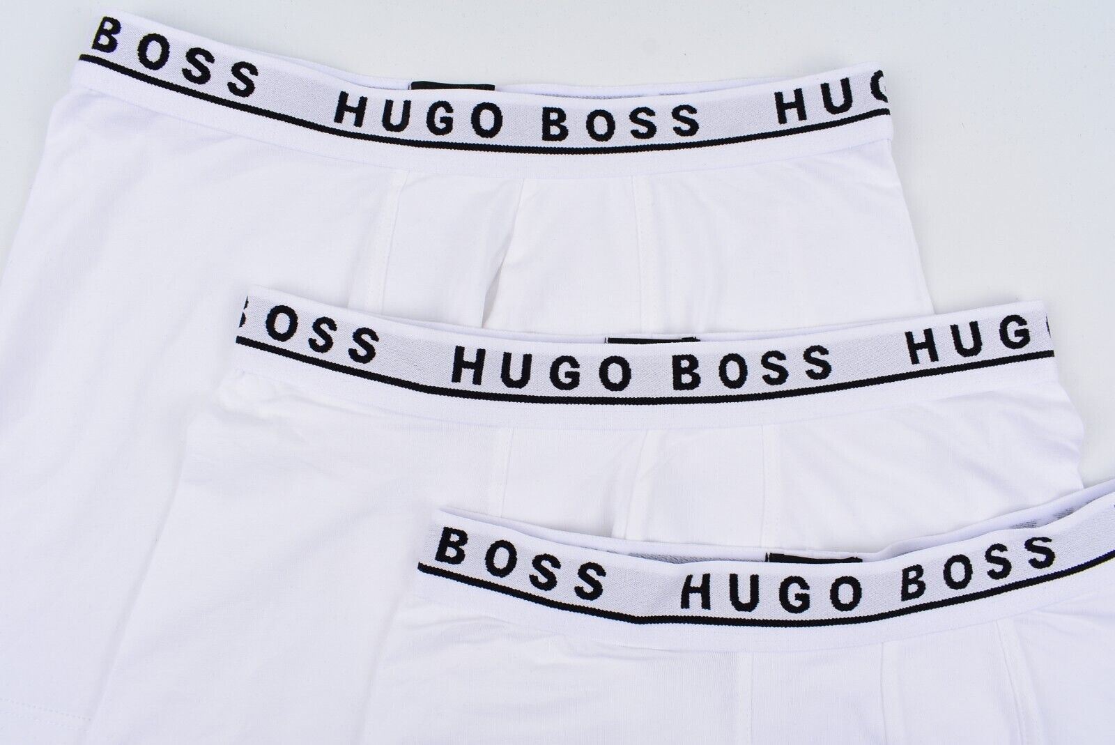 HUGO BOSS Underwear: Men's 3-pk Boxer Briefs, White, size MEDIUM