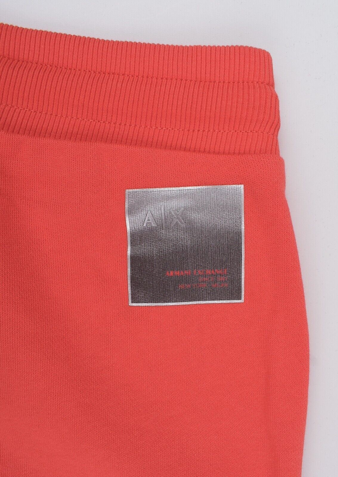 ARMANI EXCHANGE Women's Tab Logo Cuffed Joggers, Sangria Red, size M /UK 12