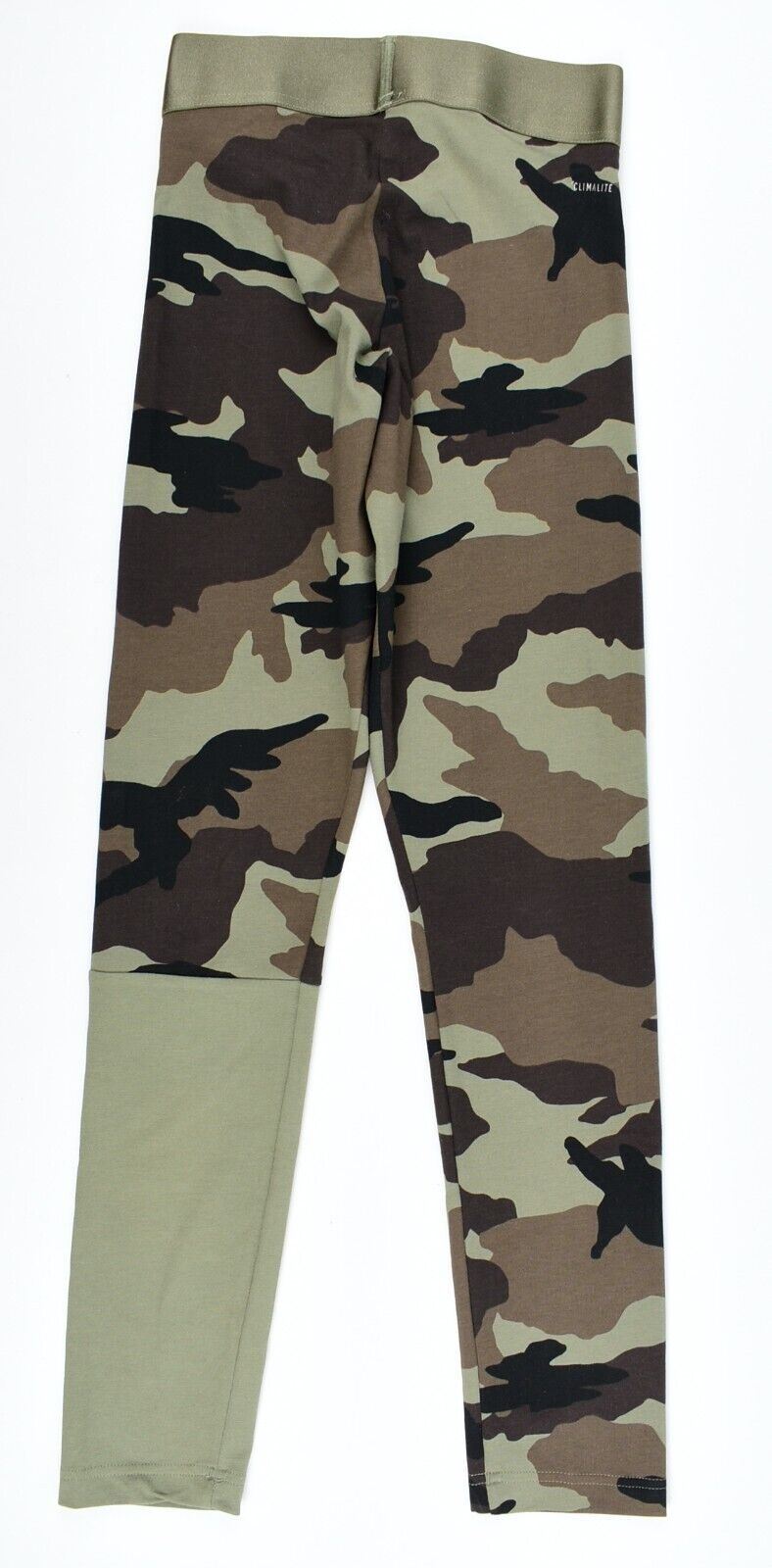 ADIDAS Women's Camouflage Cotton Blend Leggings, Green/Brown, size XS (UK 4-6)