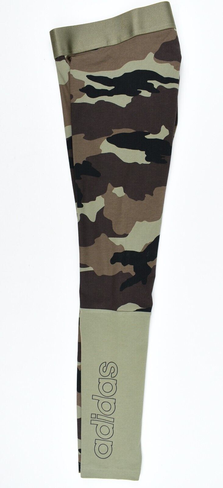 ADIDAS Women's Camouflage Cotton Blend Leggings, Green/Brown, size XS (UK 4-6)