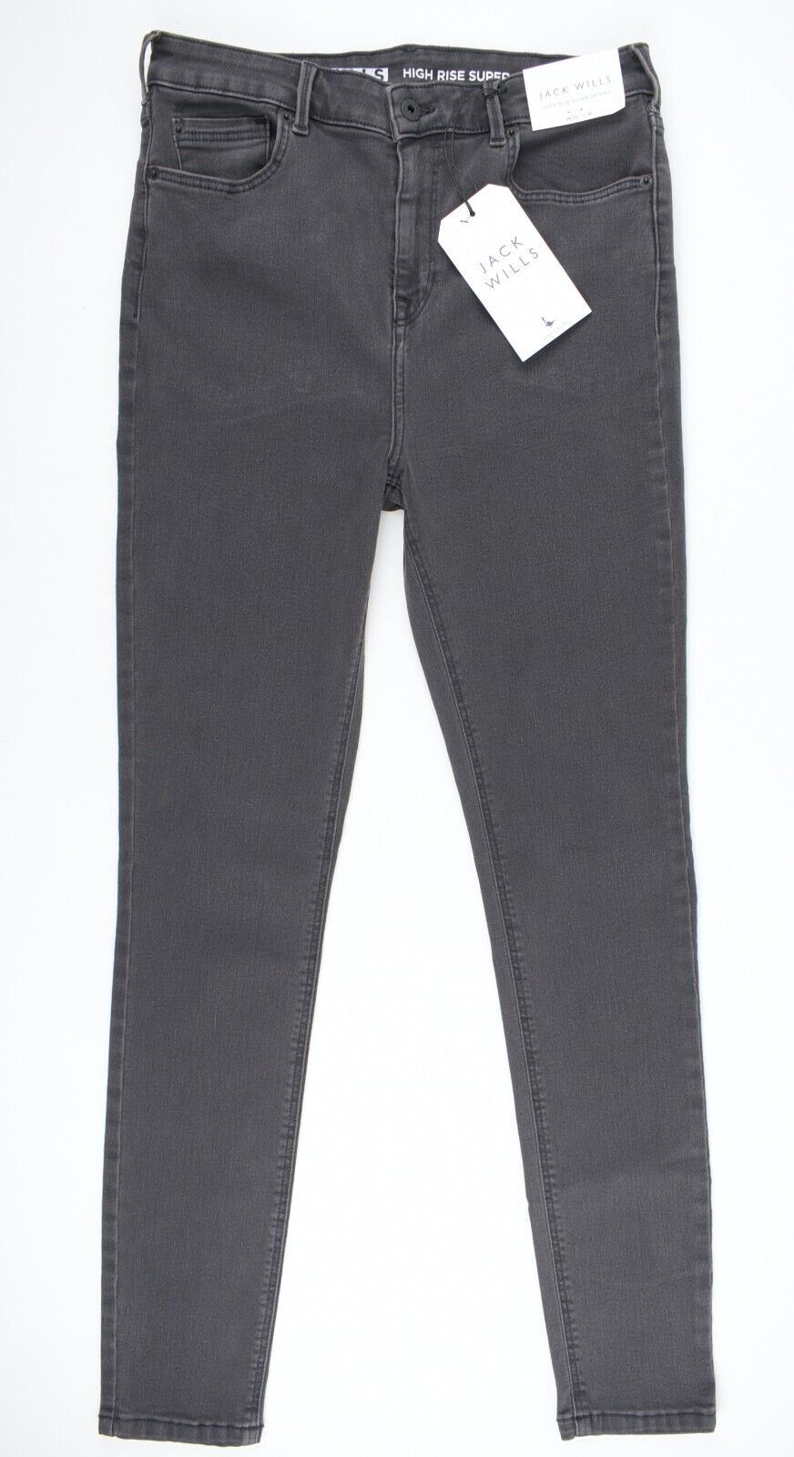 JACK WILLS Women's JAGGER High Rise Super Skinny Jeans, Black, size W30 L30