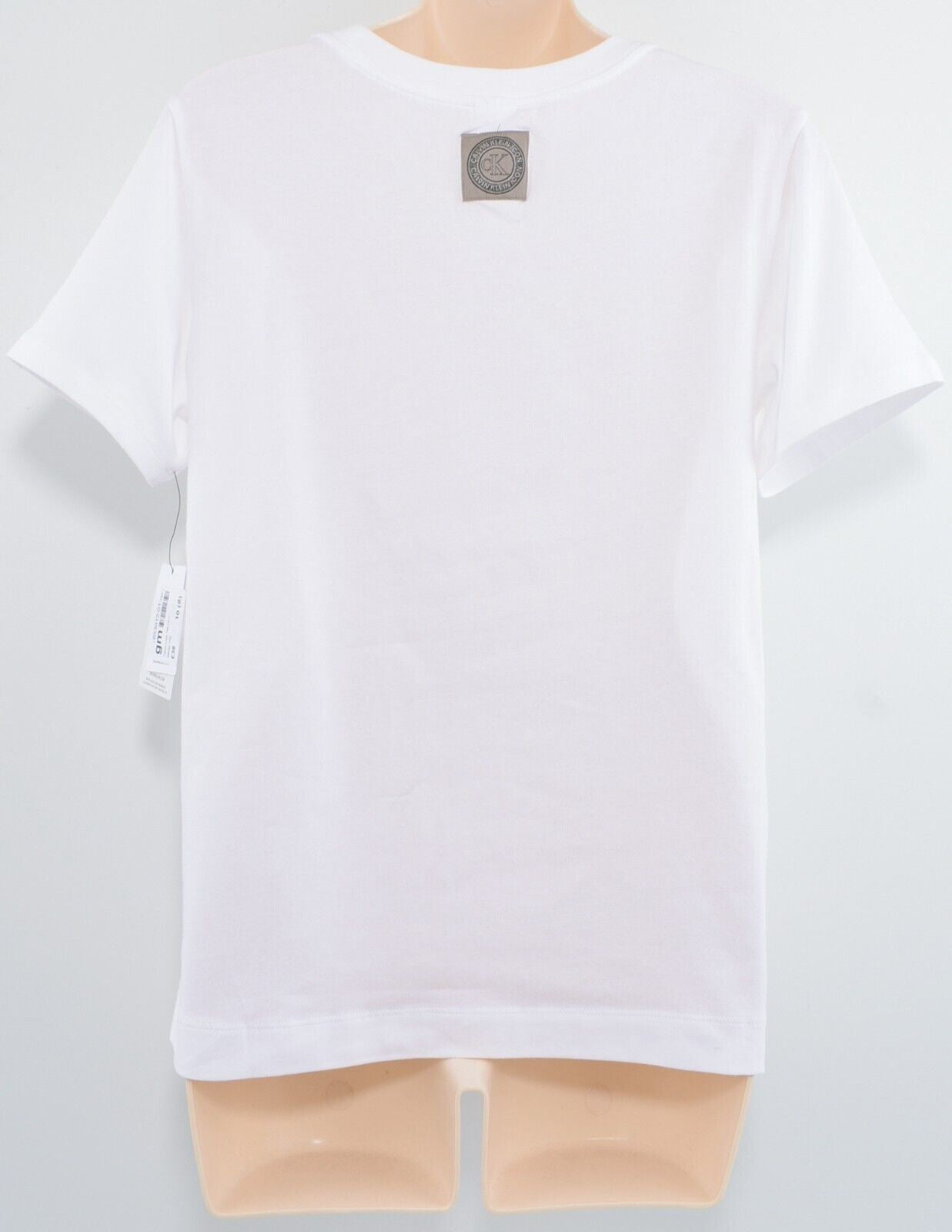 CALVIN KLEIN Women's ICON Logo Lounging / Pyjama T-shirt Top, White, size S