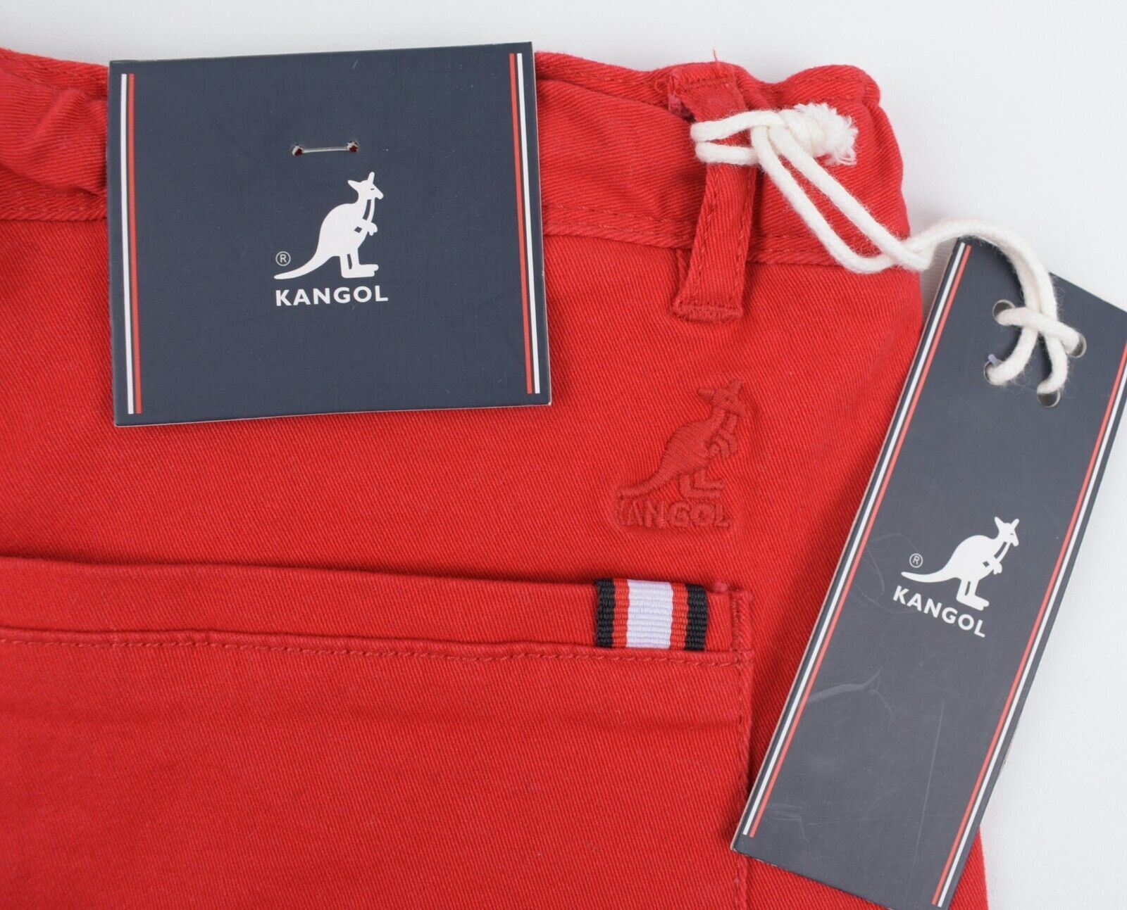 KANGOL Boys' Kids' Chino Shorts, Red, size 13 years