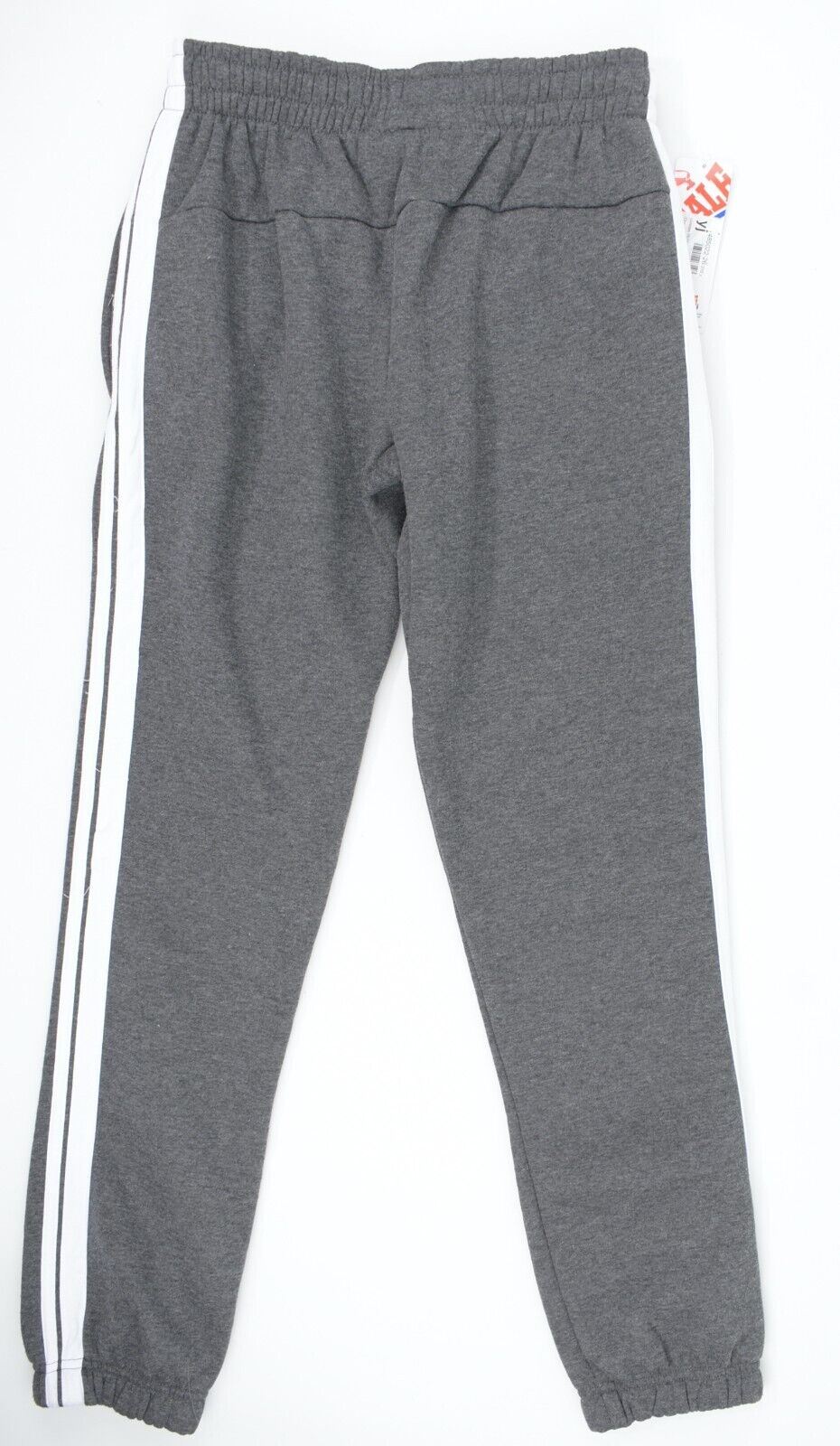 LONSDALE Men's Standard Fit Joggers, Cuffed Leg, Charcoal Grey/White, size XS