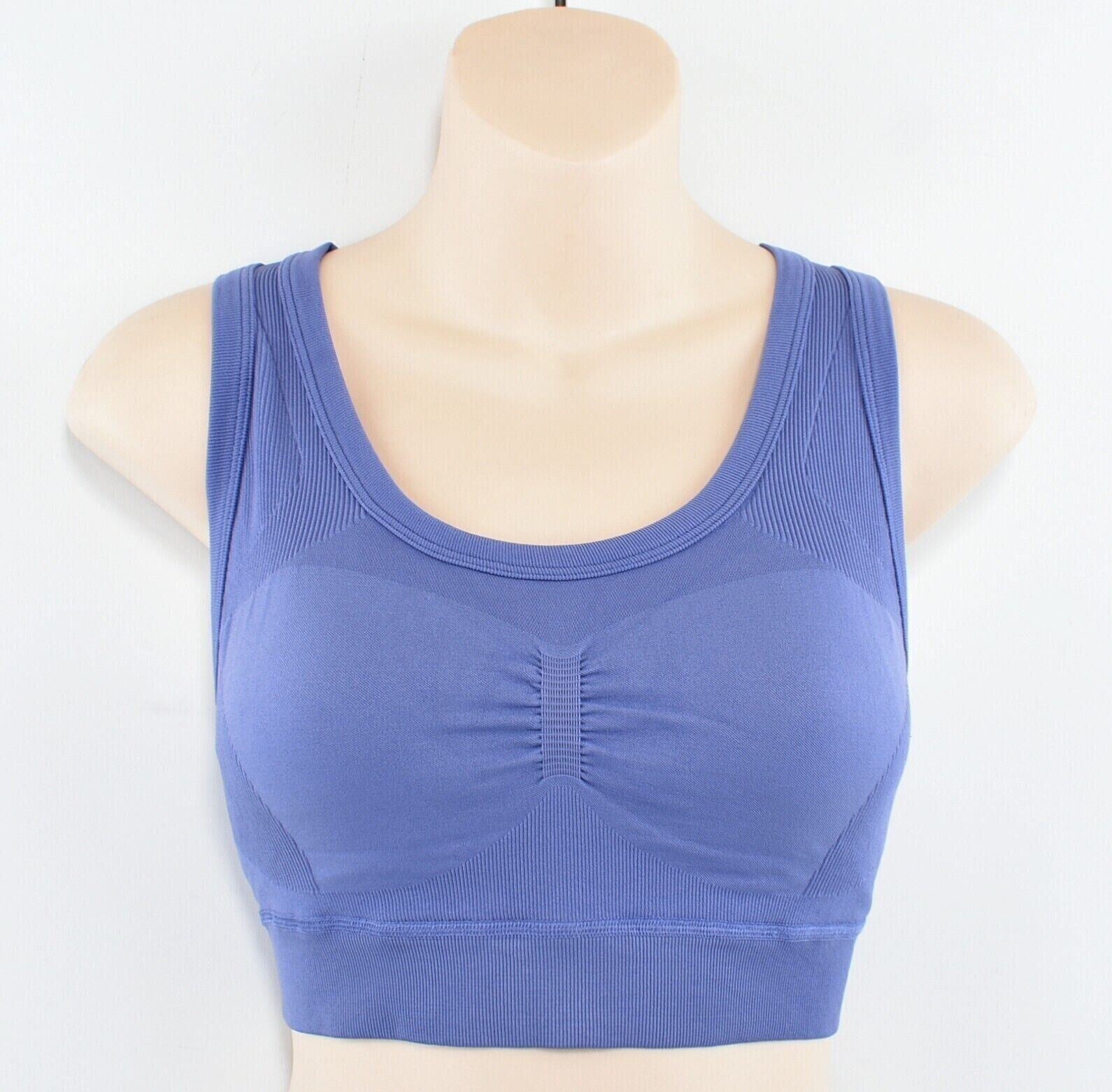 ADIDAS Women's STUDIO BRA, Seamless Sports Bra, Orbit Violet, size S (UK 8-10)