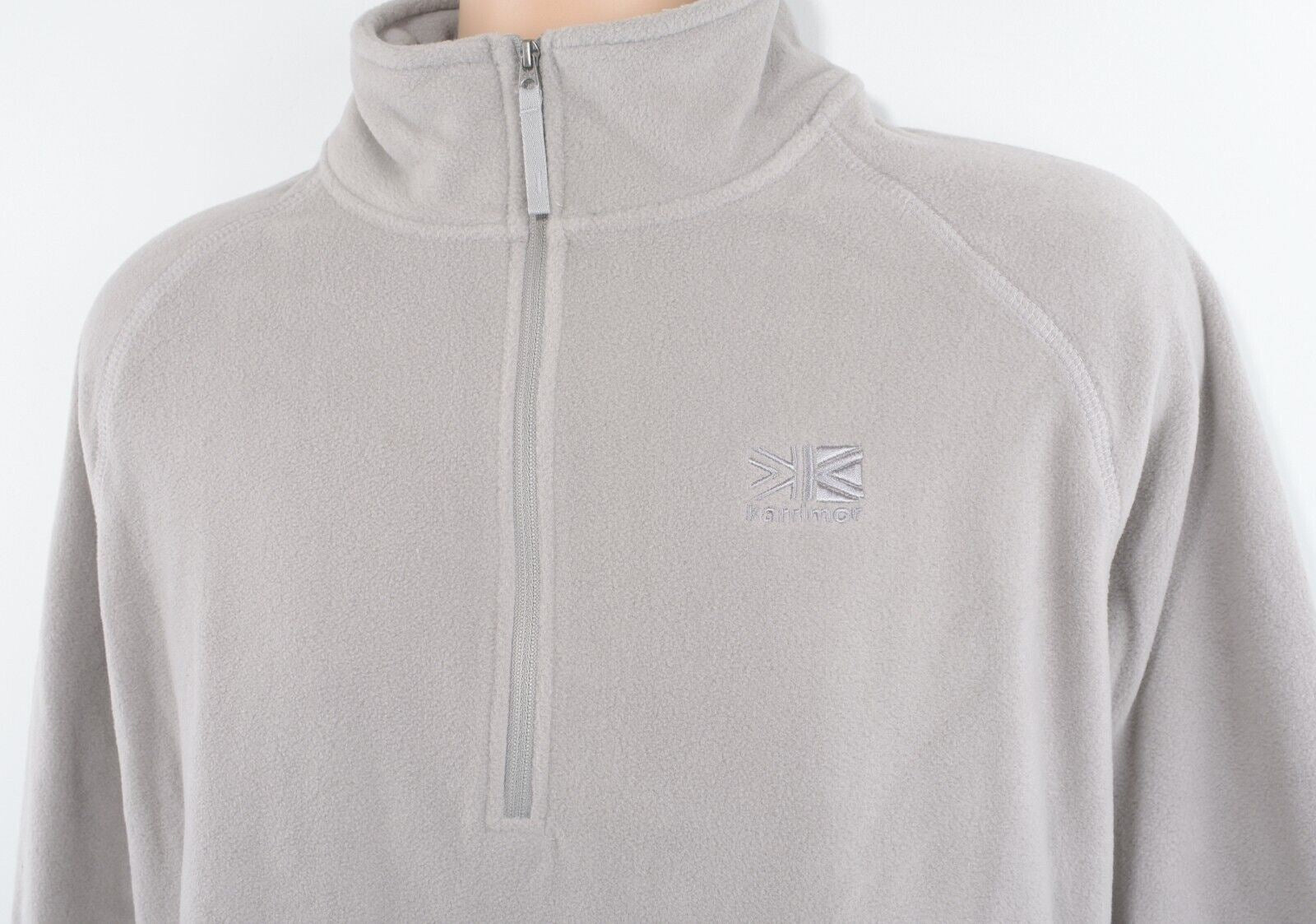KARRIMOR Men's ASPEN Microfleece 1/3 Zip Fleece Sweatshirt, Grey, size XL