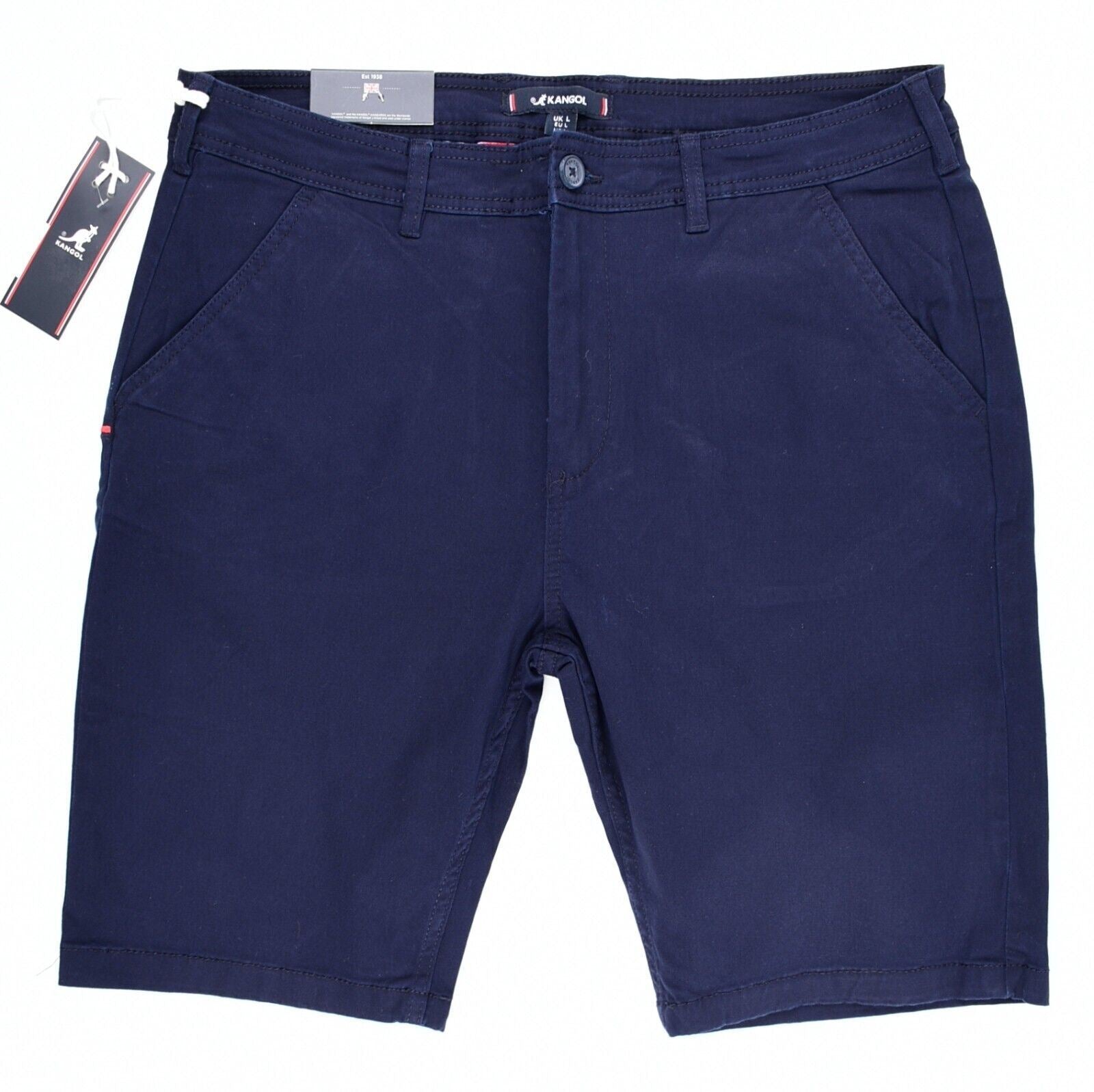 KANGOL Mens Chino Shorts, Navy Blue, size LARGE