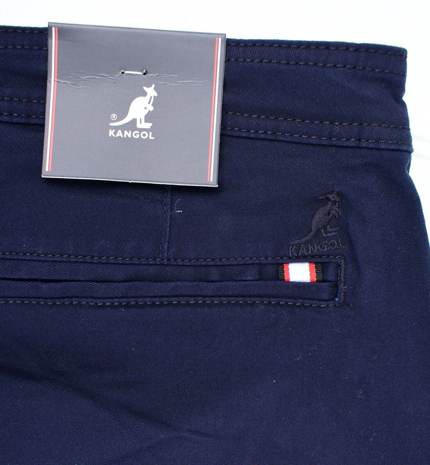 KANGOL Mens Chino Shorts, Navy Blue, size LARGE