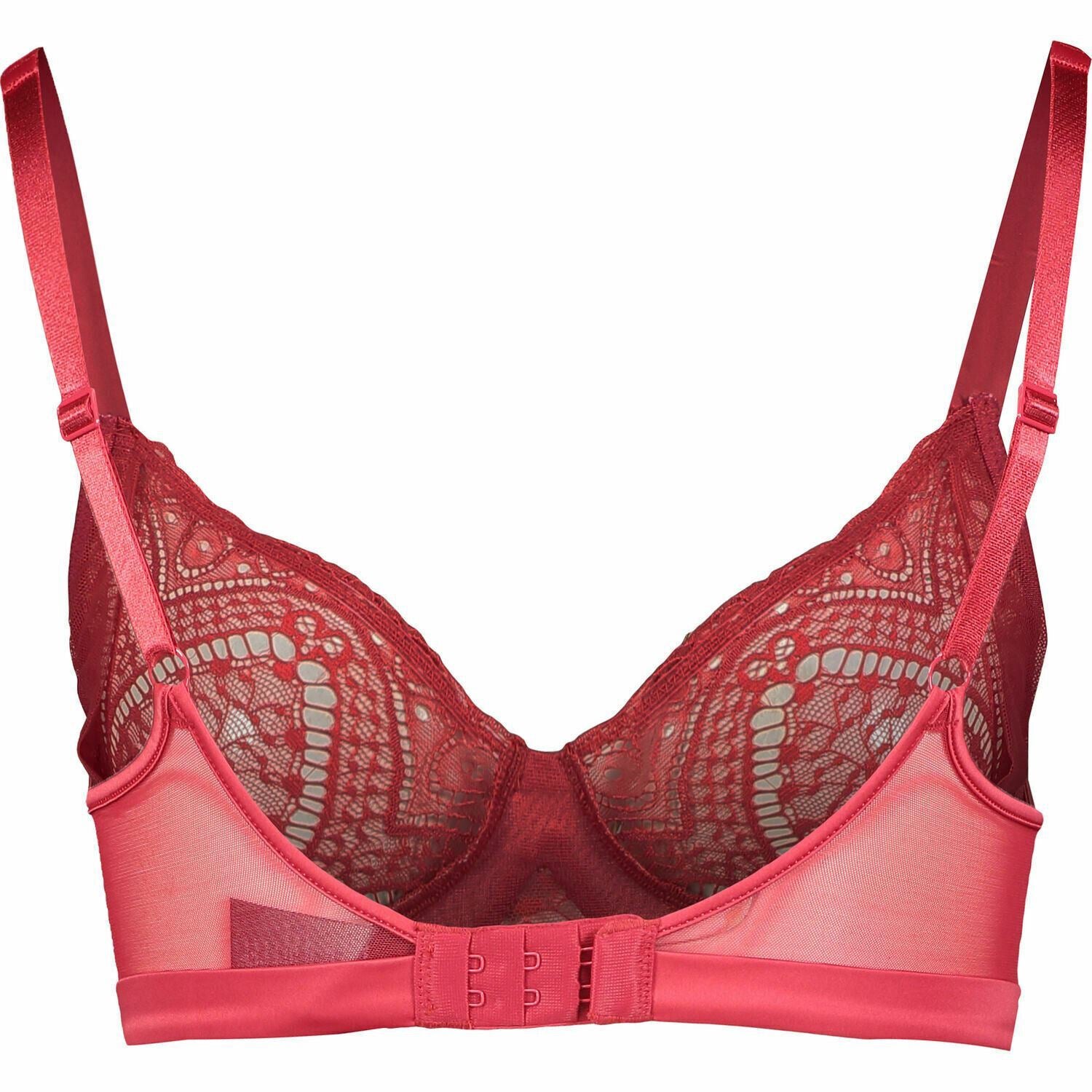 Calvin Klein Red Lace Bra  Size Small  Bust size 84cm to 89cm