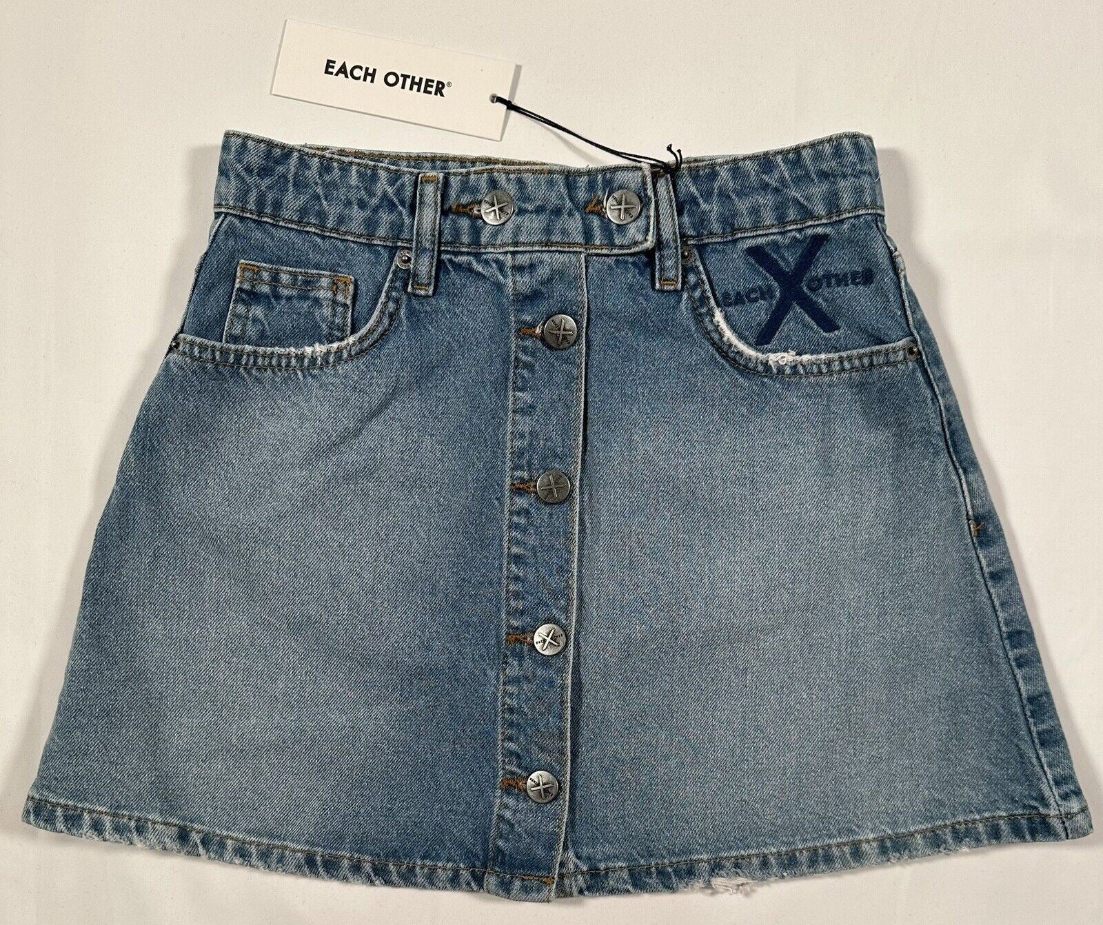 EACH OTHER Women's Denim Skirt Blue Size UK Small