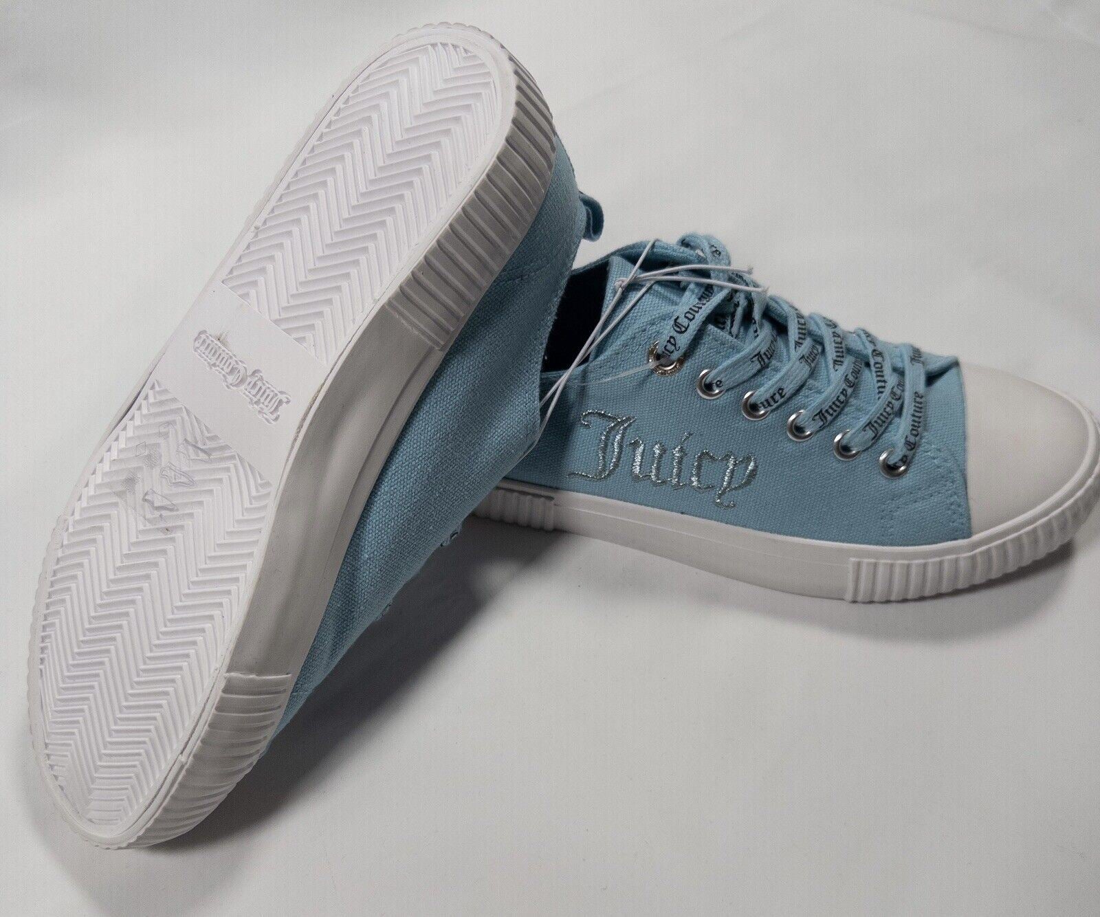 Juicy Couture Women's Blue Canvas Trainers Shoes Size UK 4