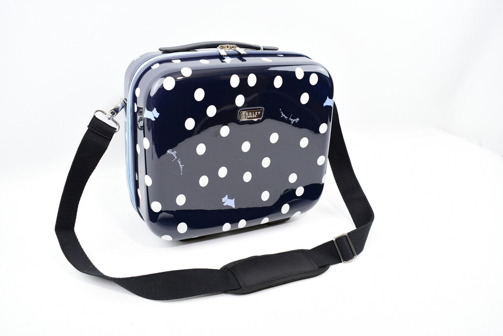 Radley Navy Dog Polka Dot Vanity Case Luggage