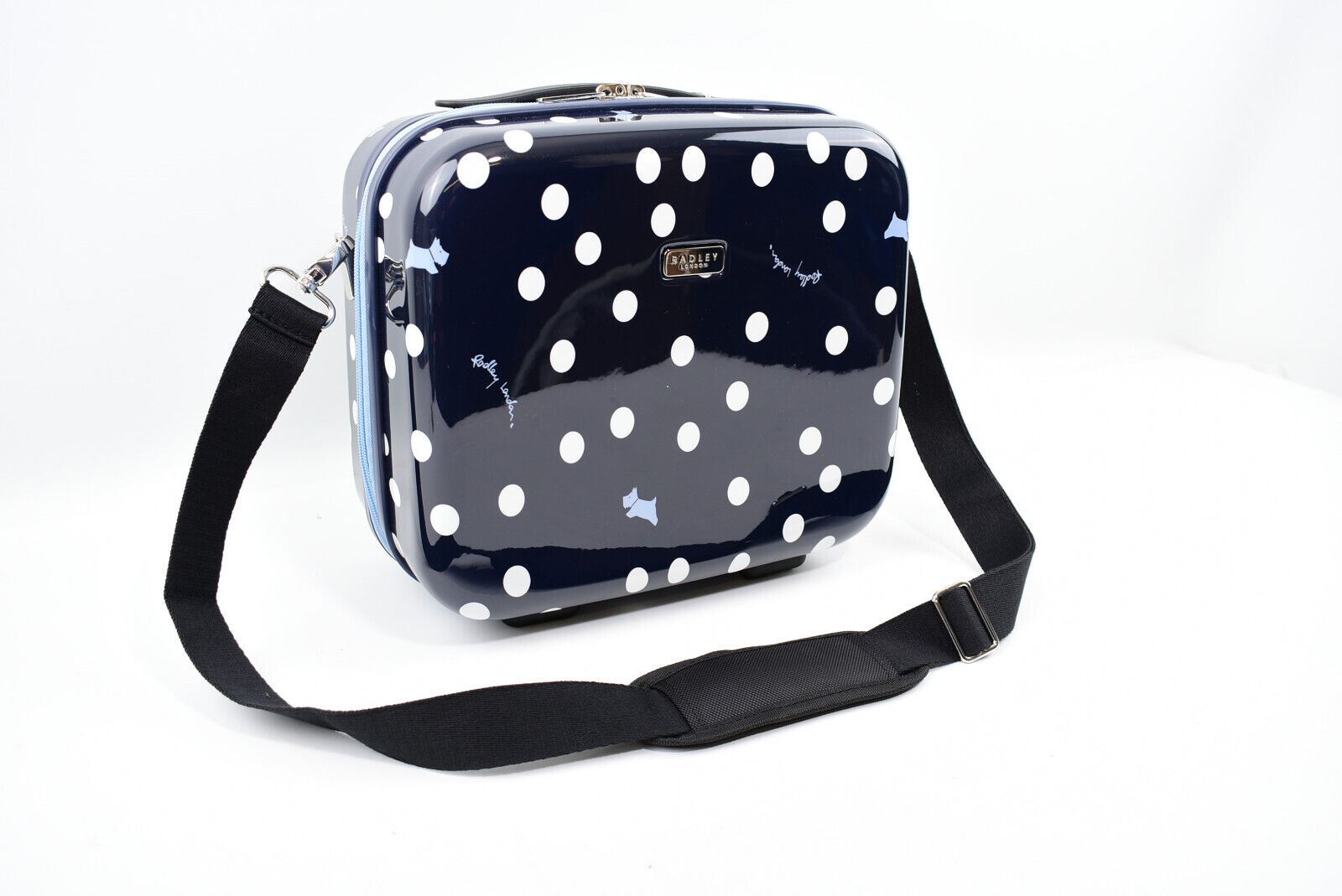 Radley Navy Dog Polka Dot Vanity Case Luggage