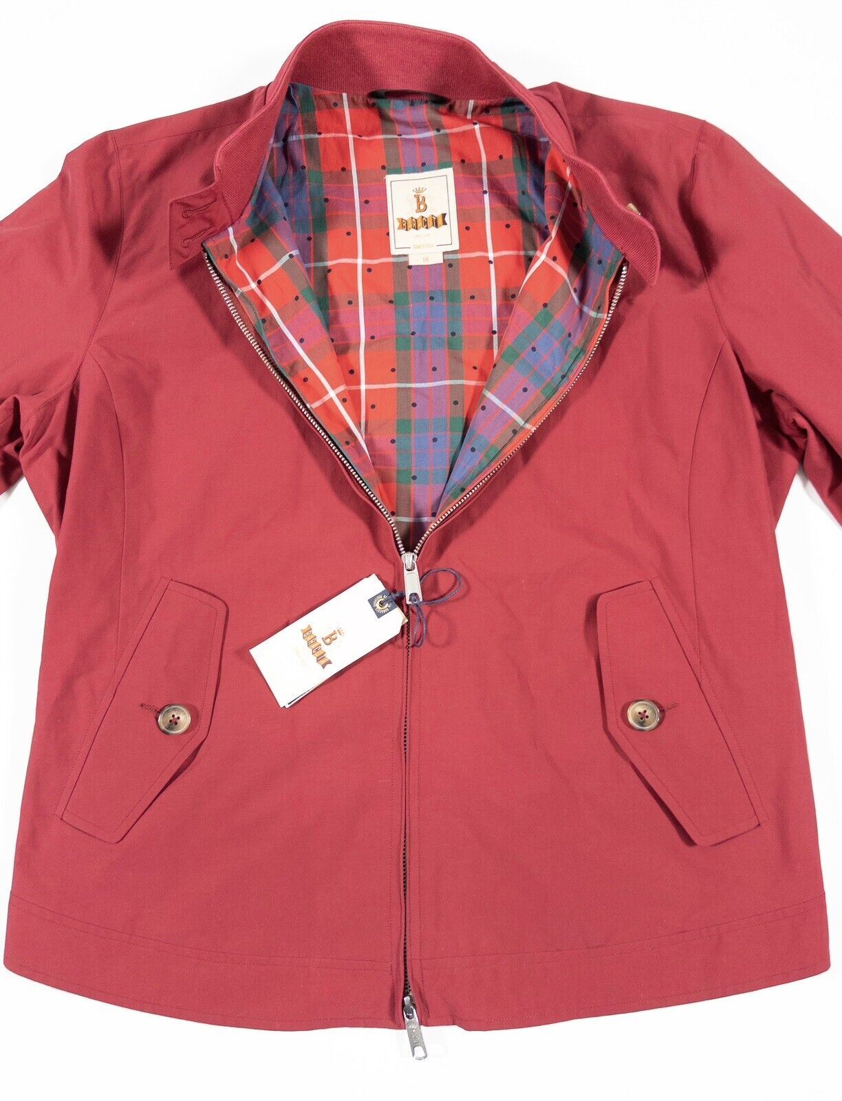 BARACUTA Women's Jacket Bomber Coat Red Size UK 18