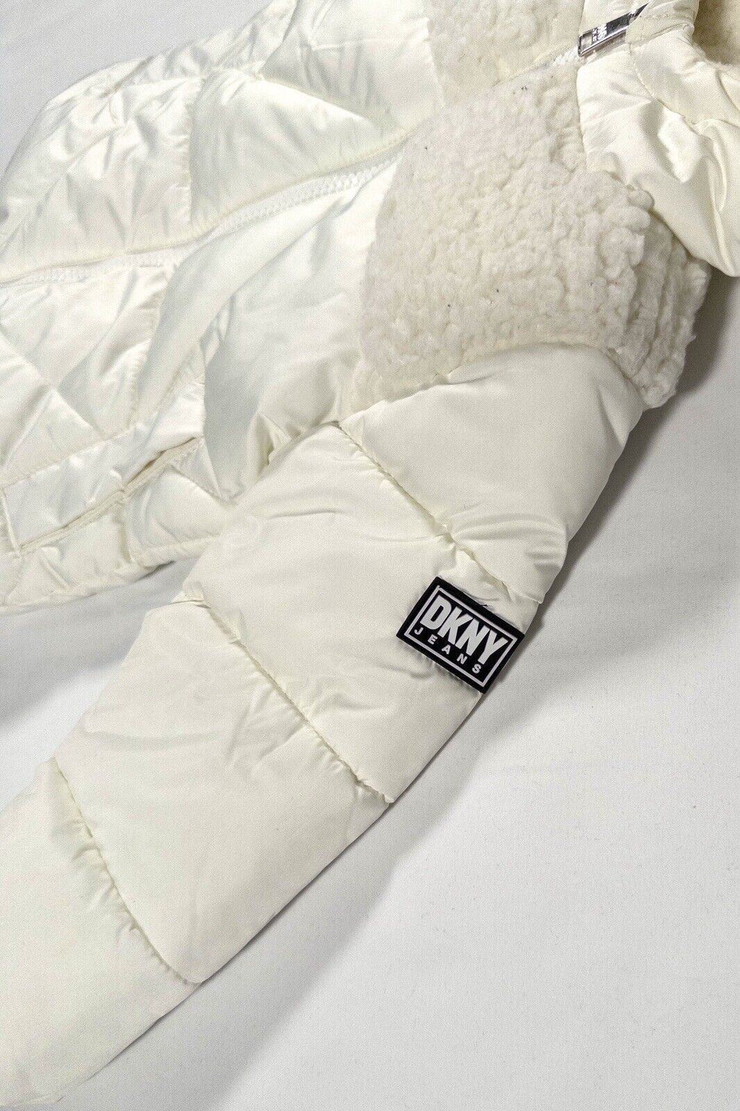 DKNY JEANS Kids Girls White Cream Coat Size UK 18 Months