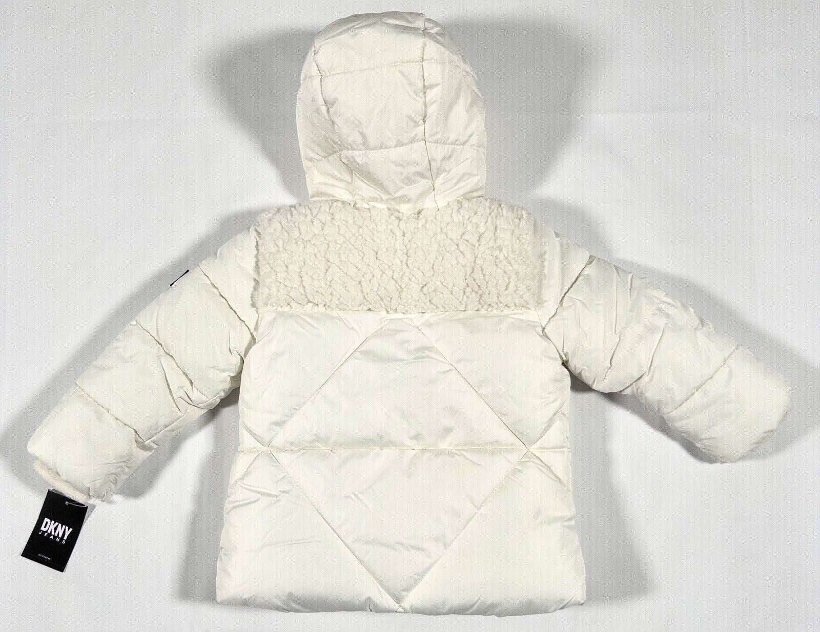 DKNY JEANS Kids Girls White Cream Coat Size UK 18 Months