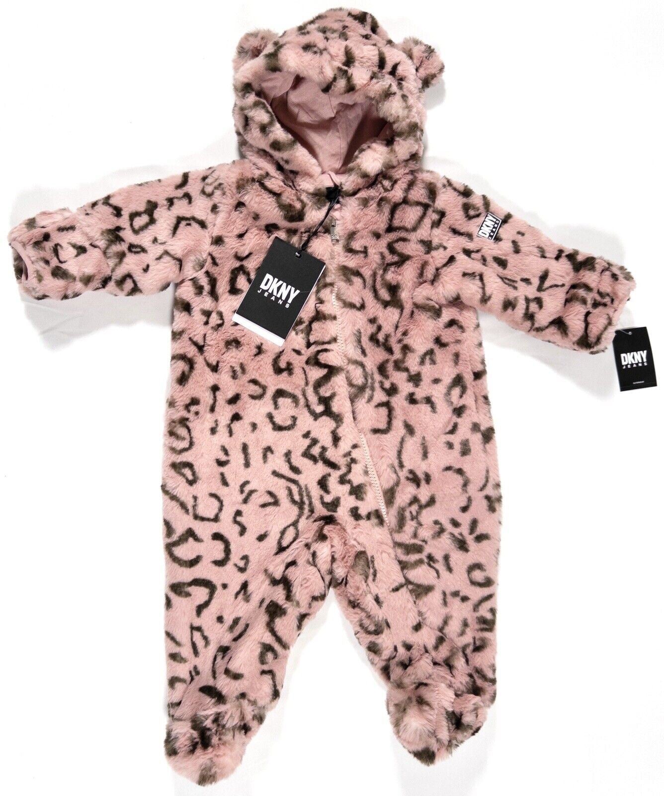 DKNY JEANS Baby Infant All in One Snowsuit Pink Size UK 6-9 Months