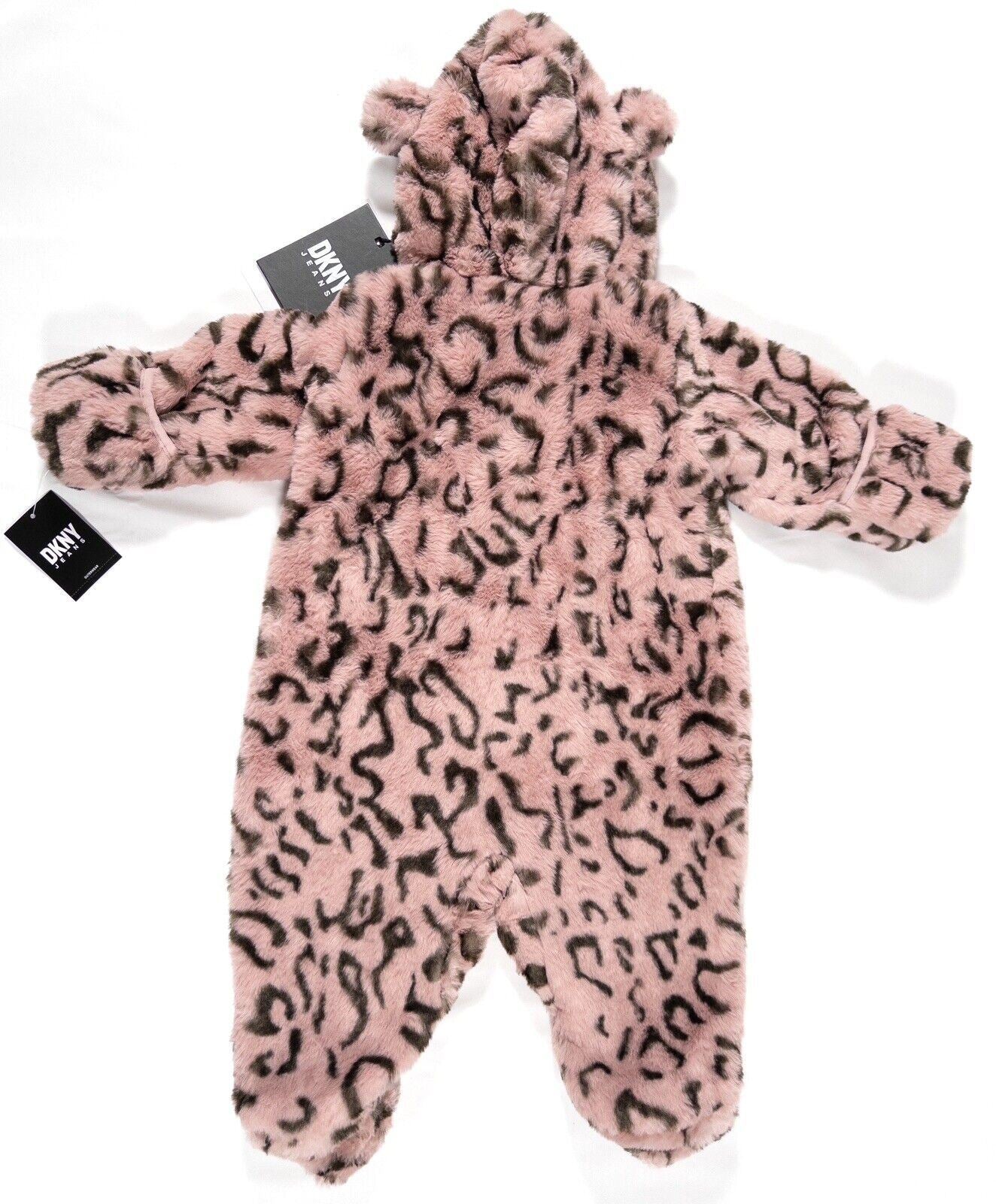 DKNY JEANS Girls Baby All in One Snowsuit Pink Size UK 3-6 Months