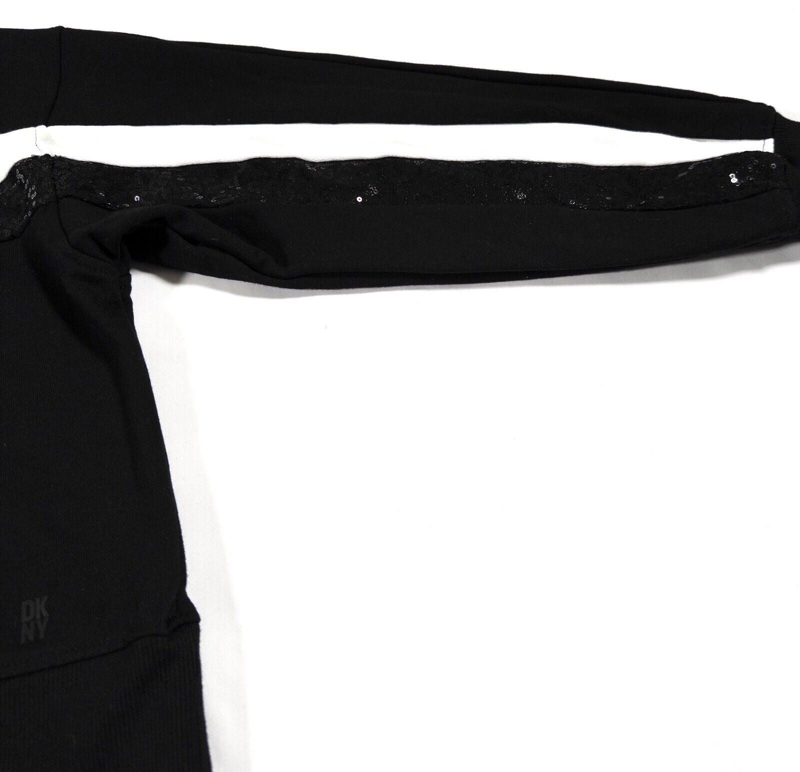 DKNY Women's Sweatshirt Jumper Size UK Large Black and White