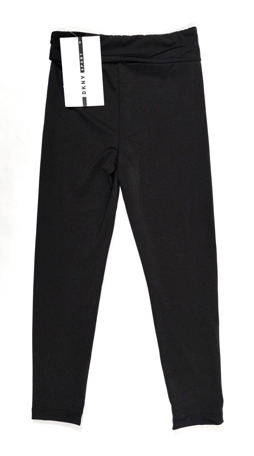 DKNY SPORT Kids Girls Leggings Black Size UK 5-6 Years