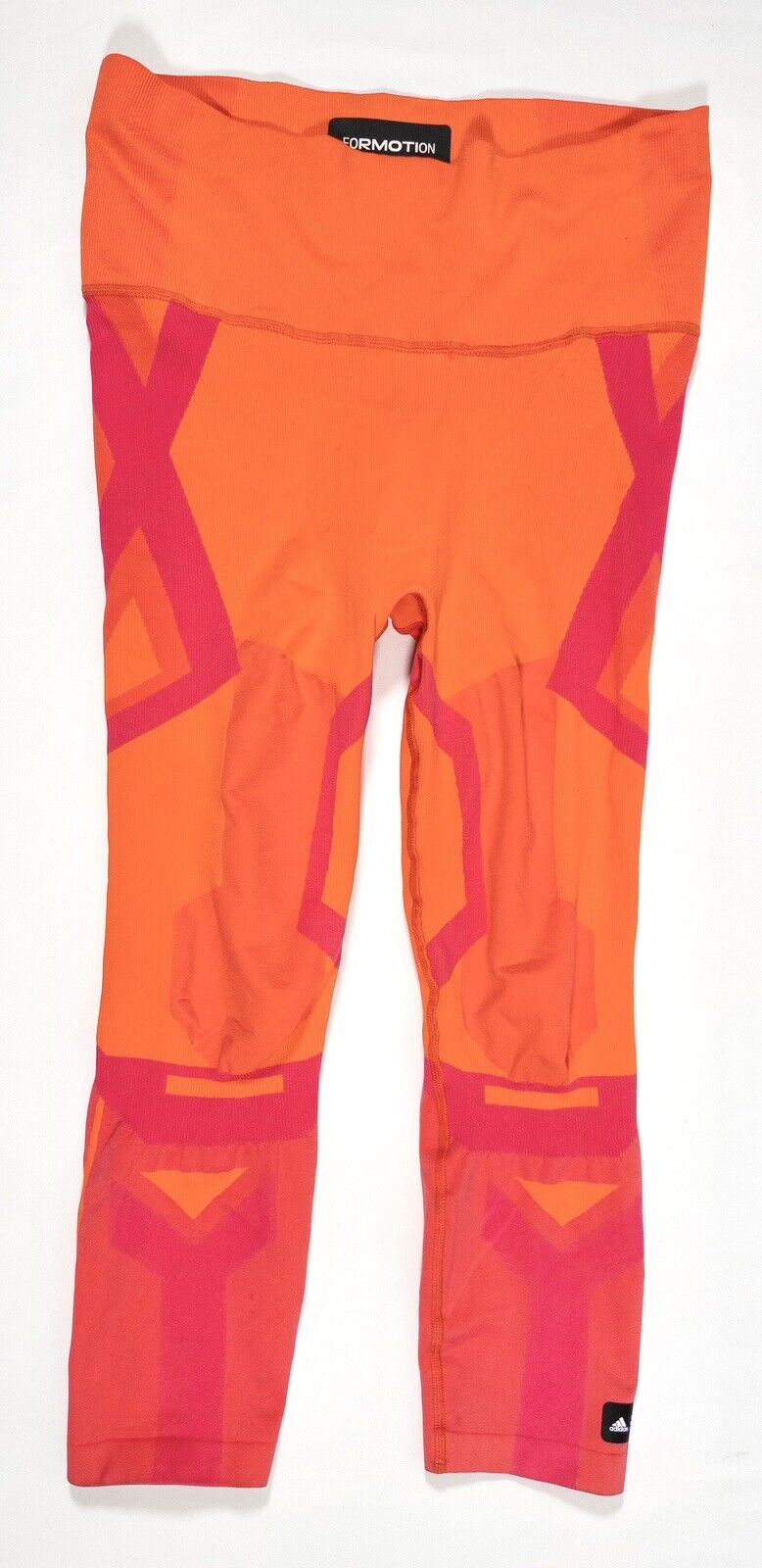 ADIDAS Women's Formotion Sculpt Leggings Training Orange Pink Size UK 32-34