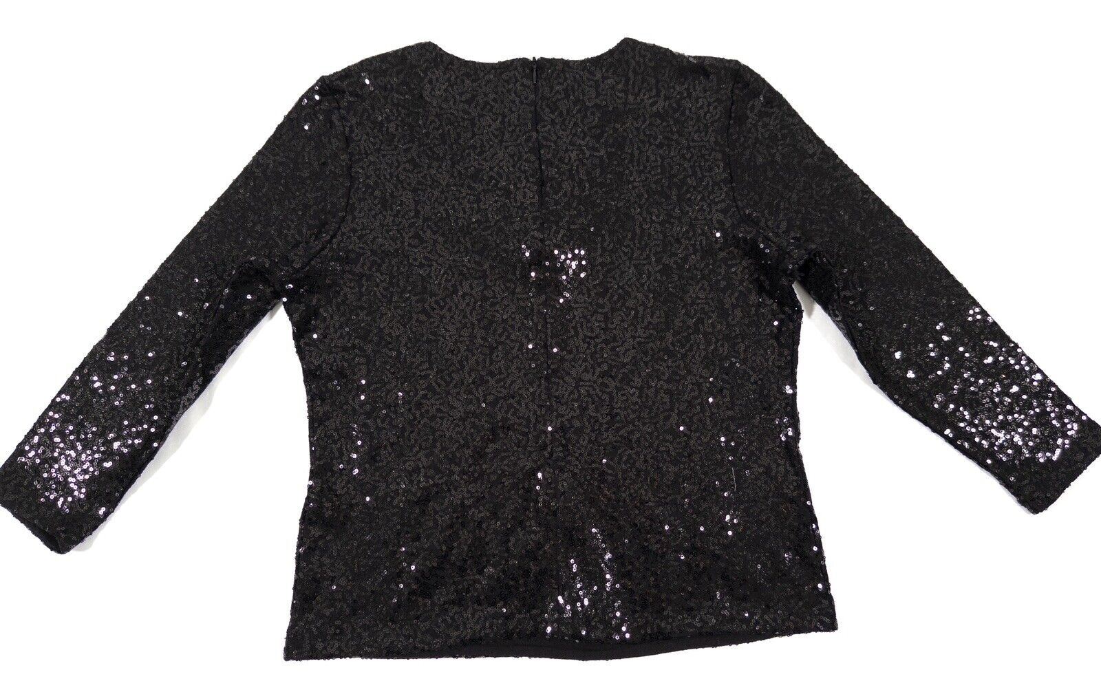 DKNY Women's Black Sequin Blouse Top Size UK Small