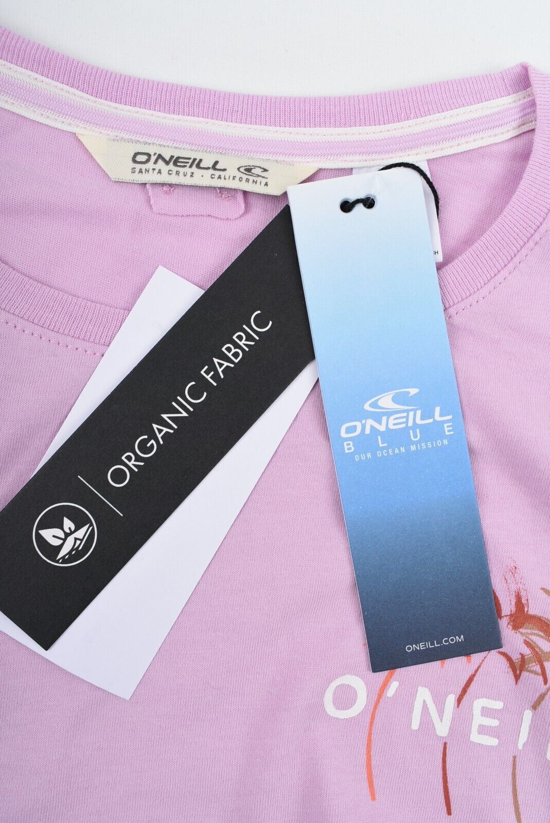 O'NEILL Womens DORAN Graphic Print T-shirt Tee, Marge Pink, size M /UK 12