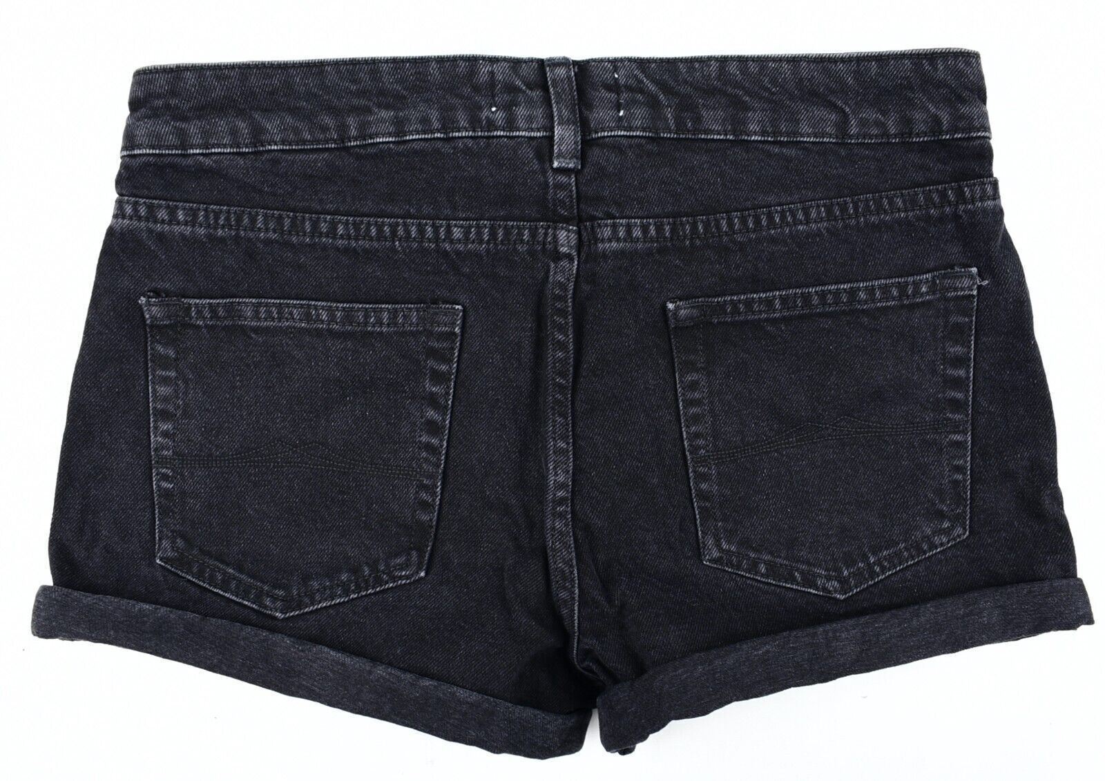 JACK WILLIS Womens LIZZIE Denim Shorts, Washed Black, size M /UK 12