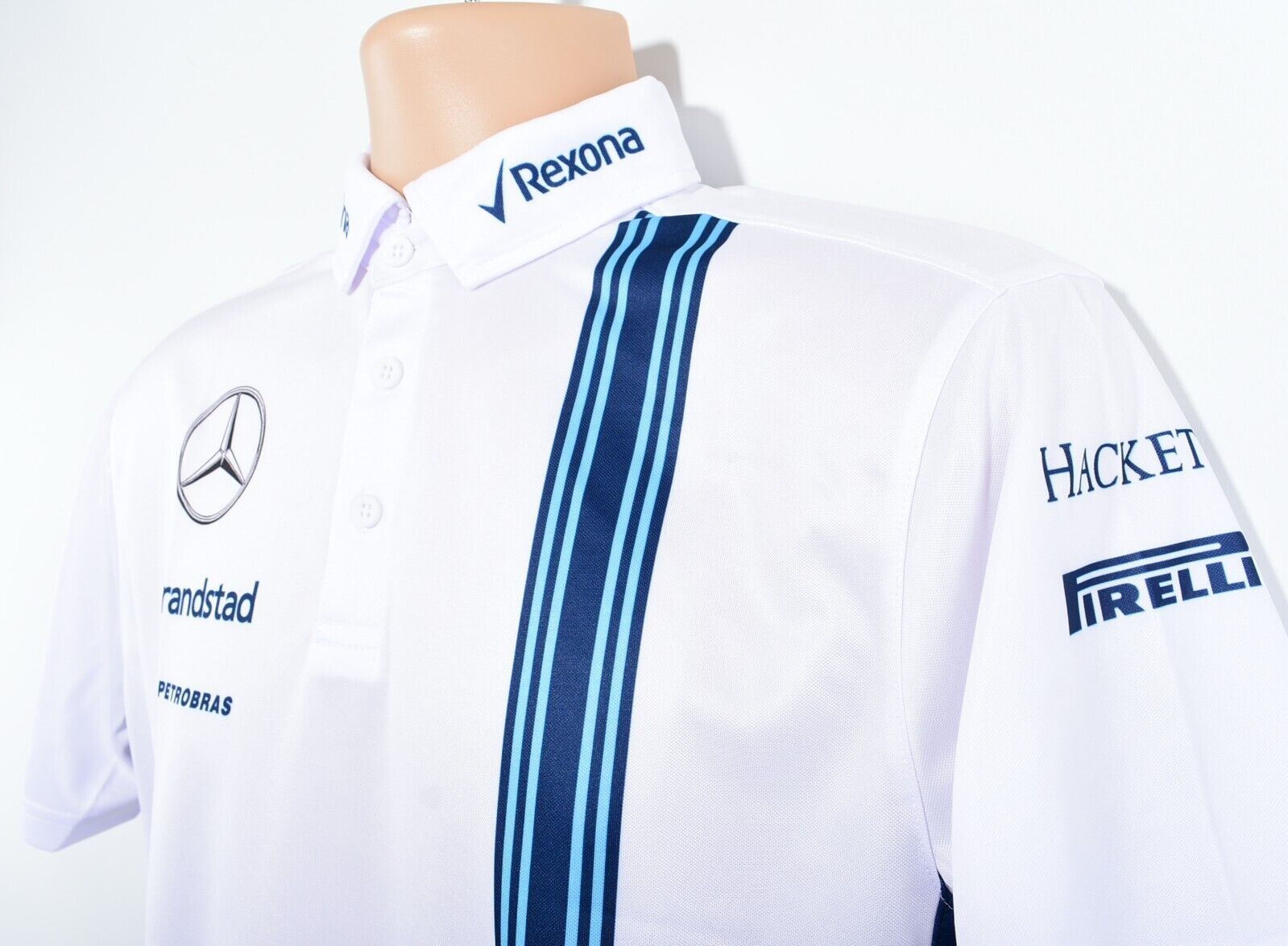 HACKETT Williams Racing 2016 Formula One Replica Team Polo Shirt, White, size S