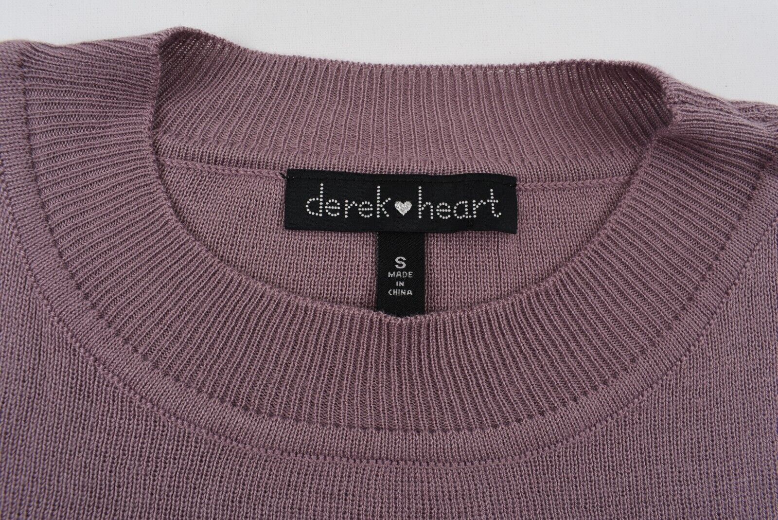 DEREK HEART Womens Knitted Top, Jumper, Tiered Sleeves, Purple, size SMALL