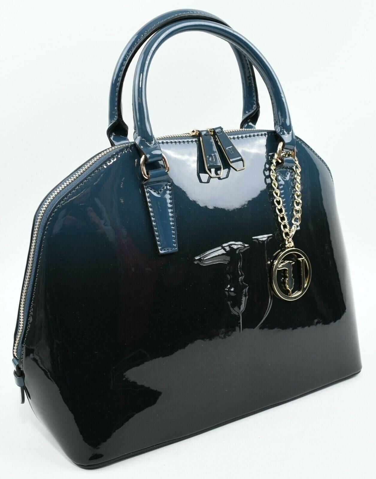 TRUSSARDI JEANS - Ombre Petrol Blue Designer Handbag, Top Handle/Shoulder