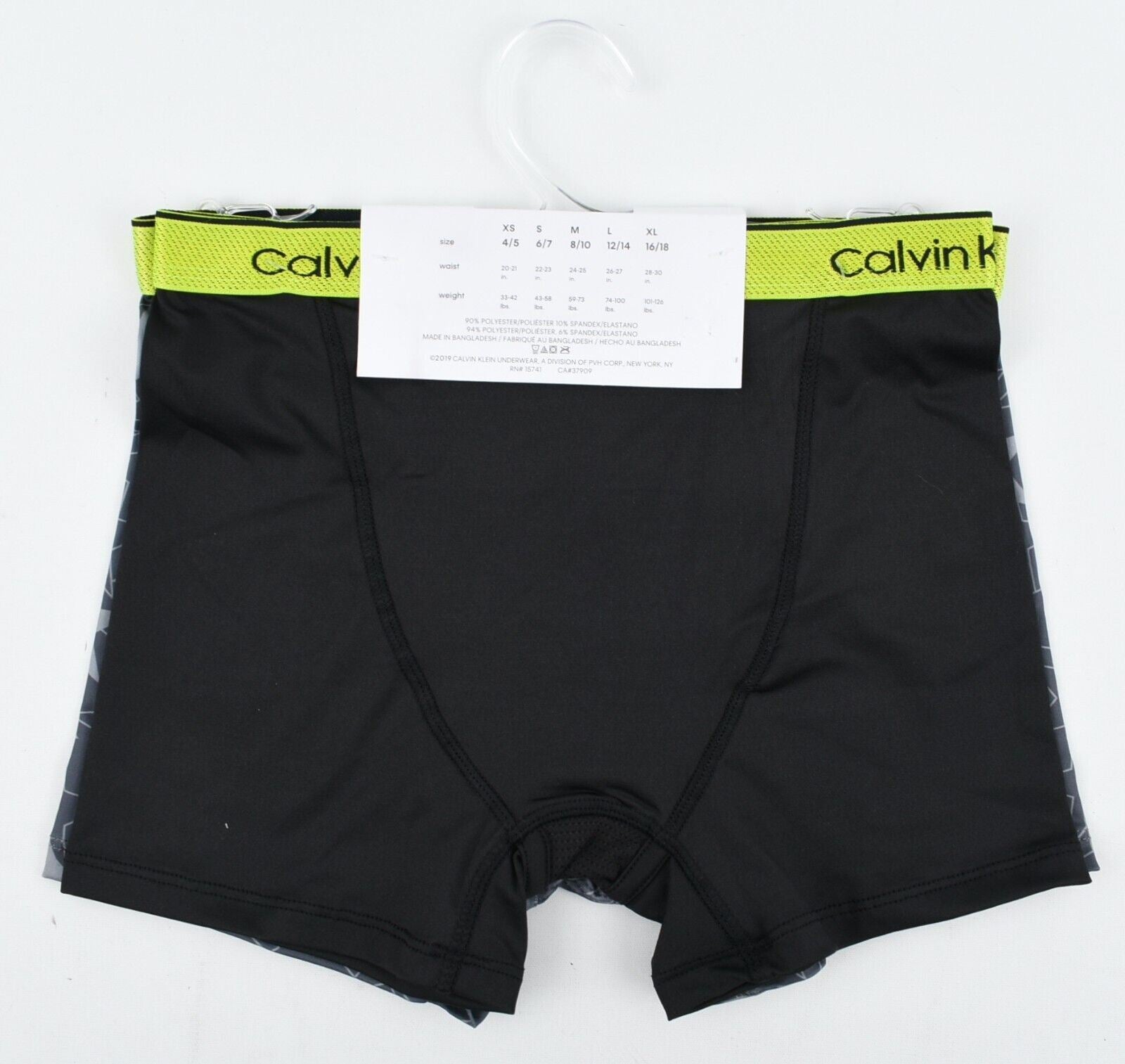 CALVIN KLEIN Boys AIR FX 2-pk Microfibre Boxer Briefs, Grey/Black size 6-7 years