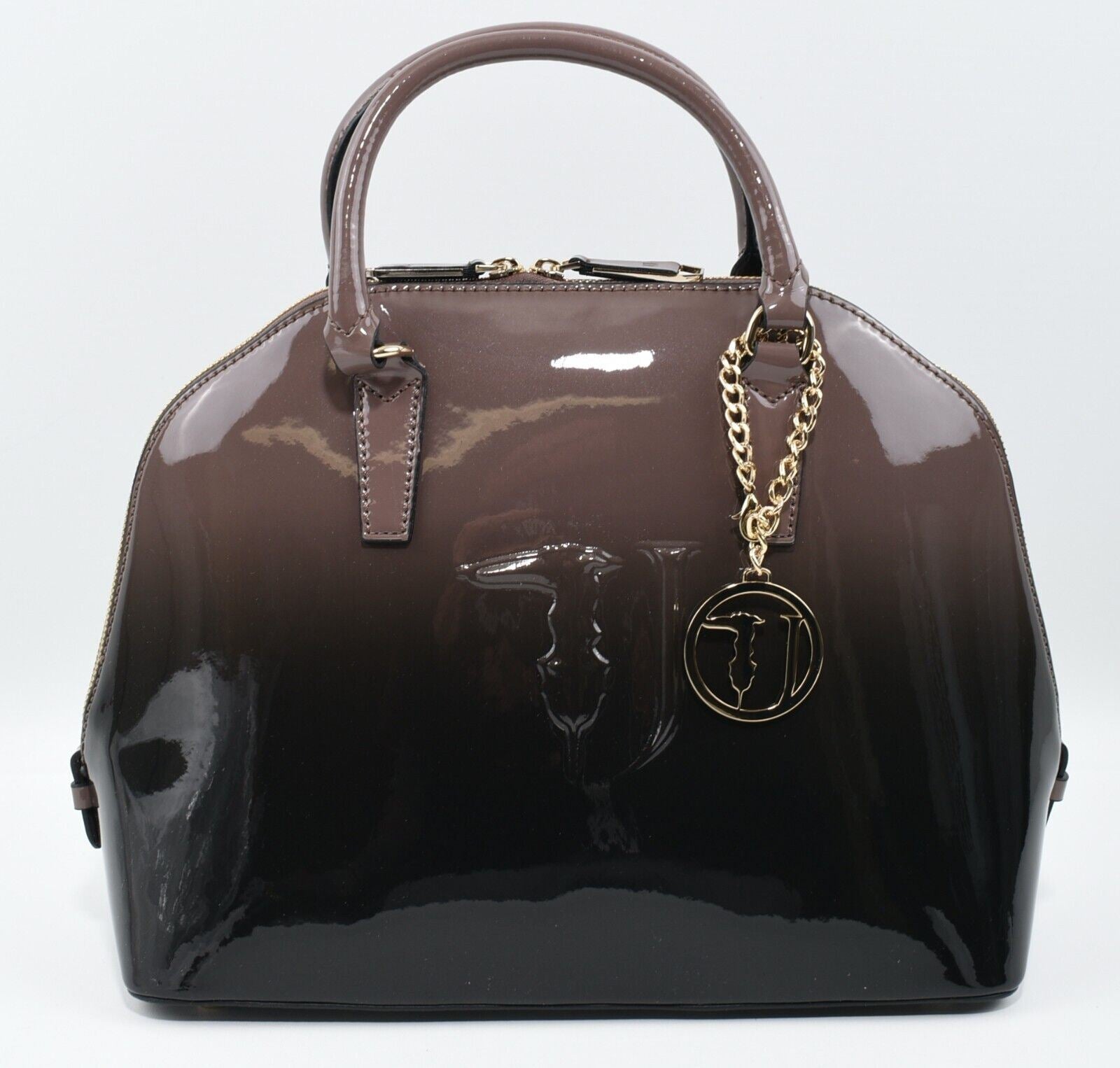 TRUSSARDI JEANS - Ombre Rose Taupe Designer Handbag, Top Handle/Shoulder