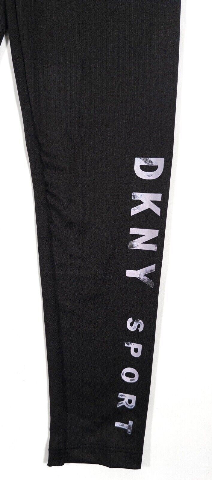 DKNY SPORT Kids Girls Leggings Black Pink Blue 2 peice Size UK 6 Years